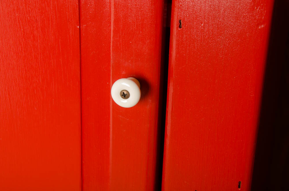 Red Wooden Cabinet
