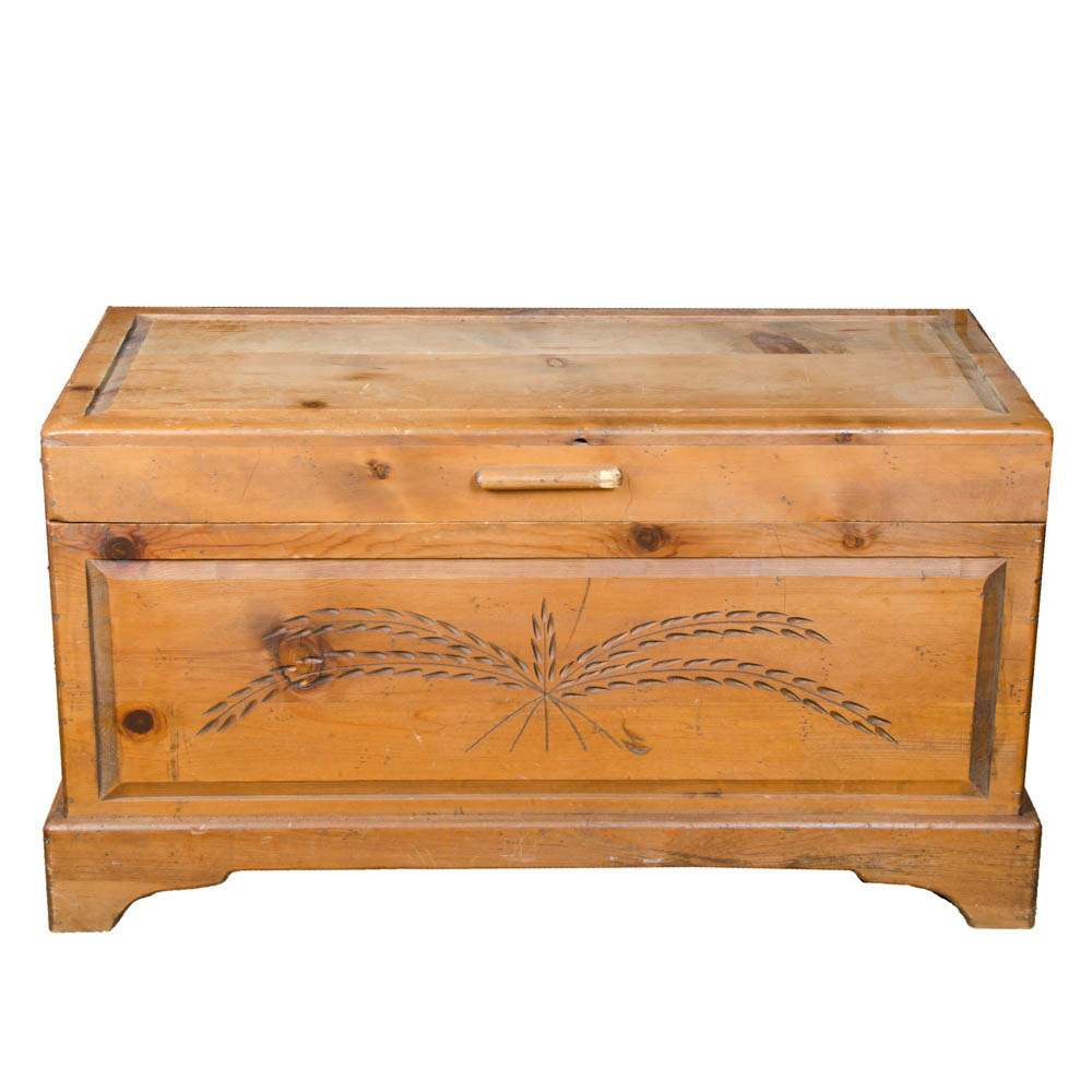 Vintage Pine Blanket Chest