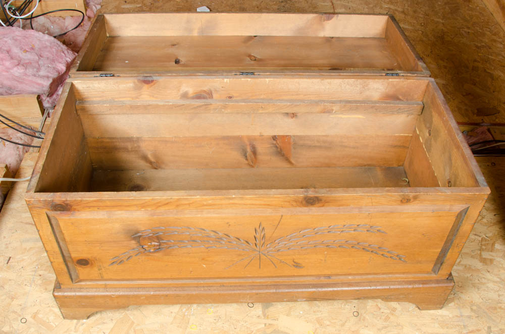 Vintage Pine Blanket Chest