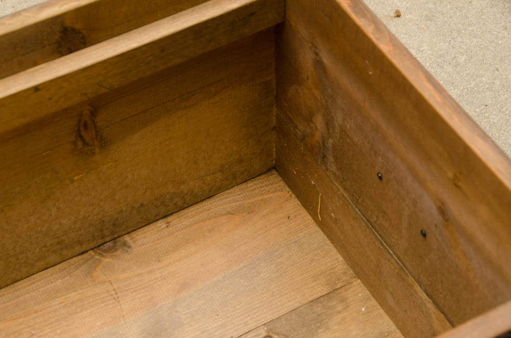 Vintage Walnut-Stained Pine Chest