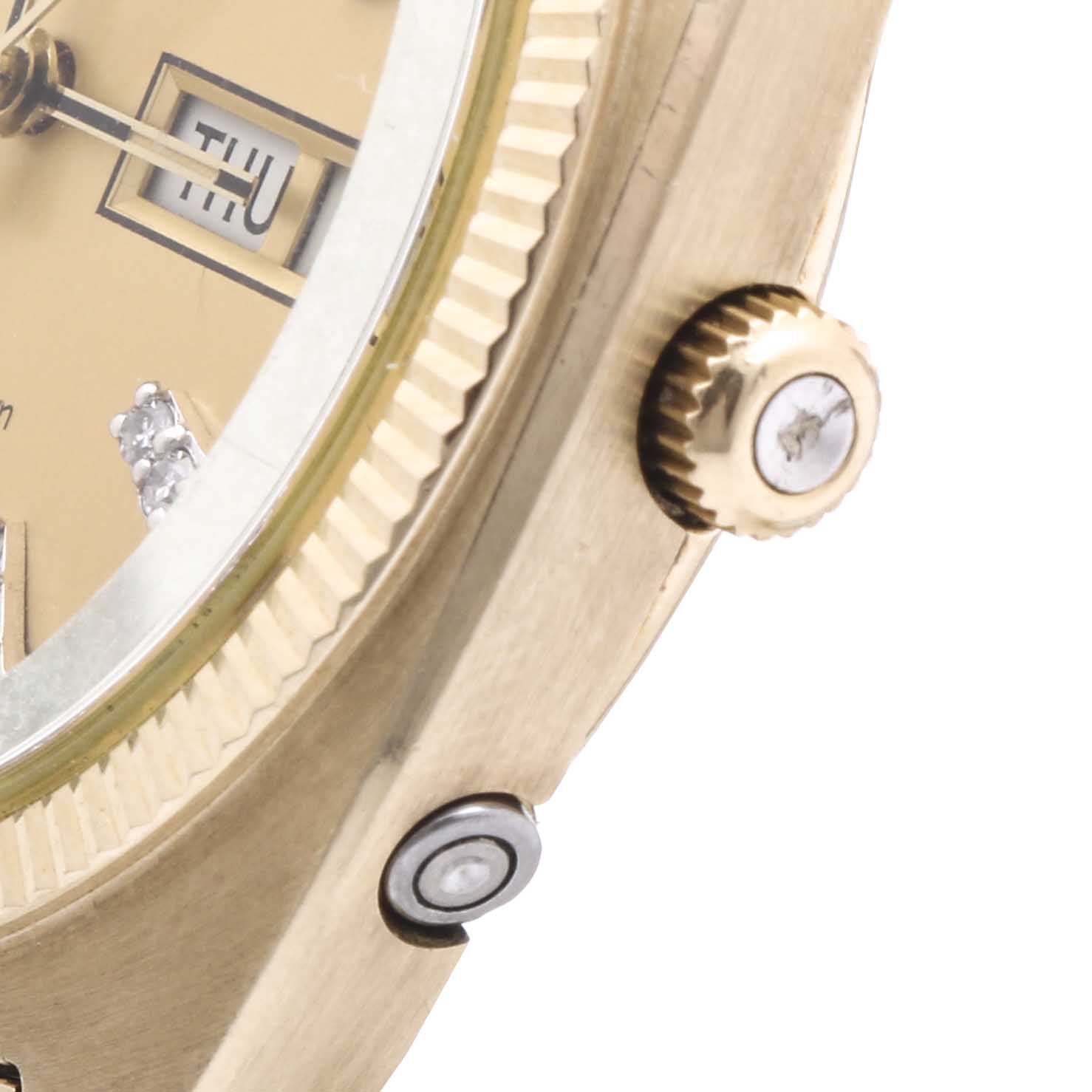 Omega Constellation 10K Gold Filled Day Date Diamond Watch