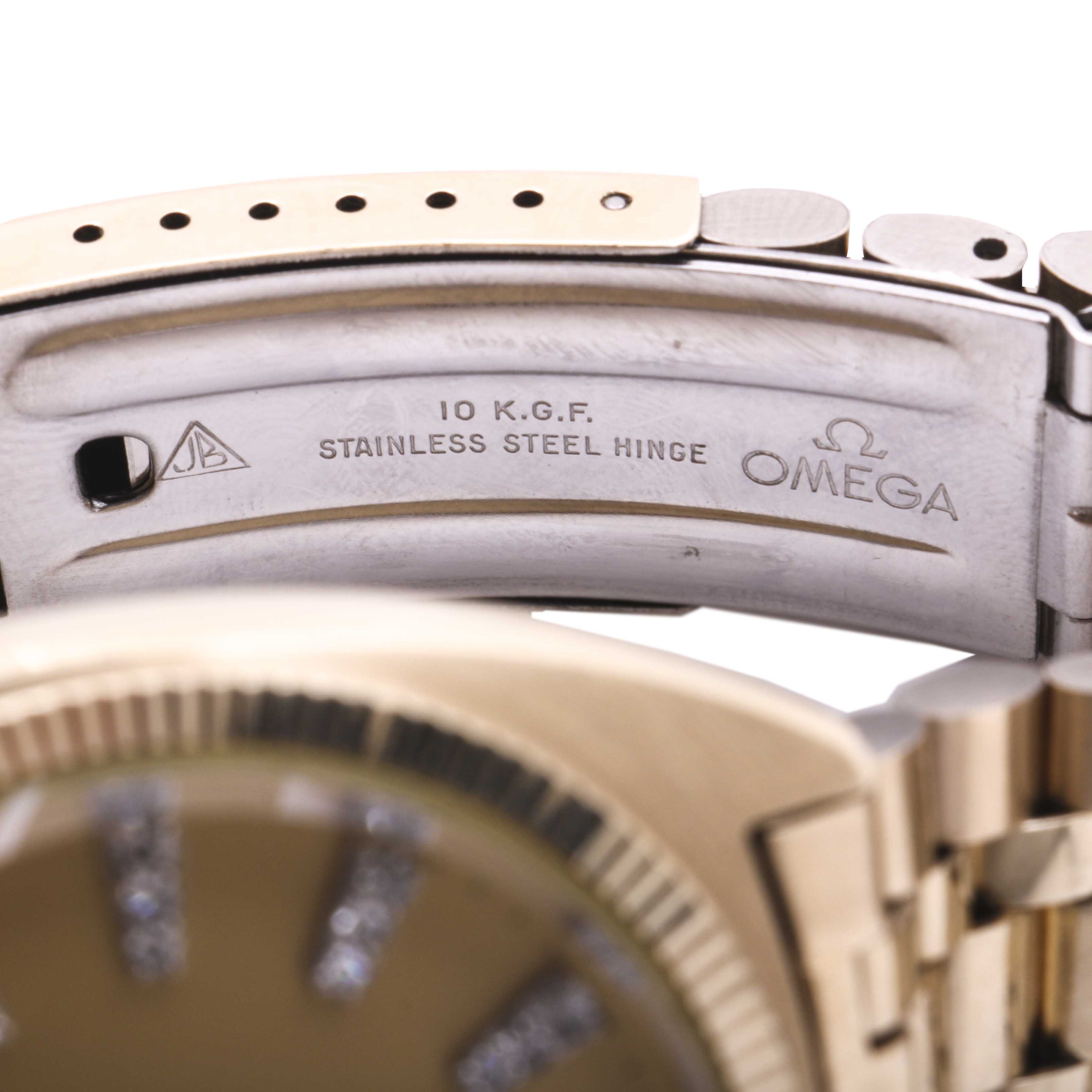 Omega Constellation 10K Gold Filled Day Date Diamond Watch