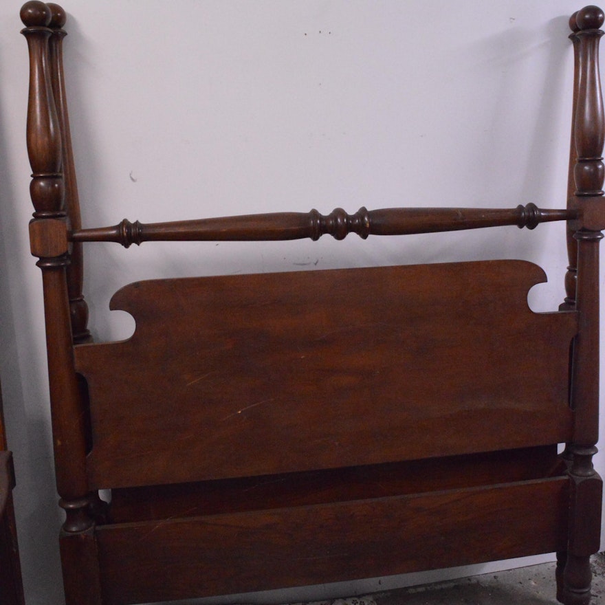 Vintage Cannonball Bed Frame