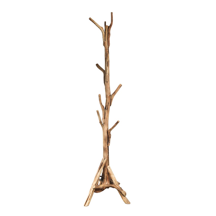 Rustic Tree Branch Coat Rack
