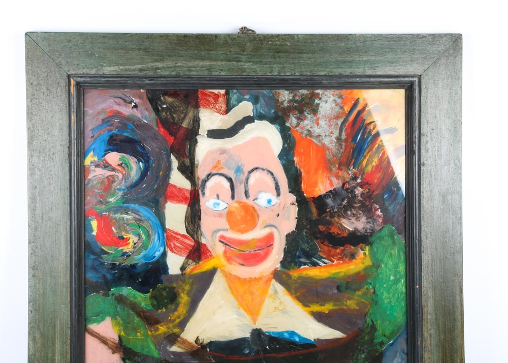 J. Dante Original Two-Sided Painting on Glass