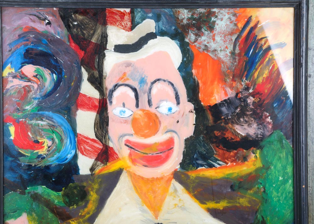 J. Dante Original Two-Sided Painting on Glass