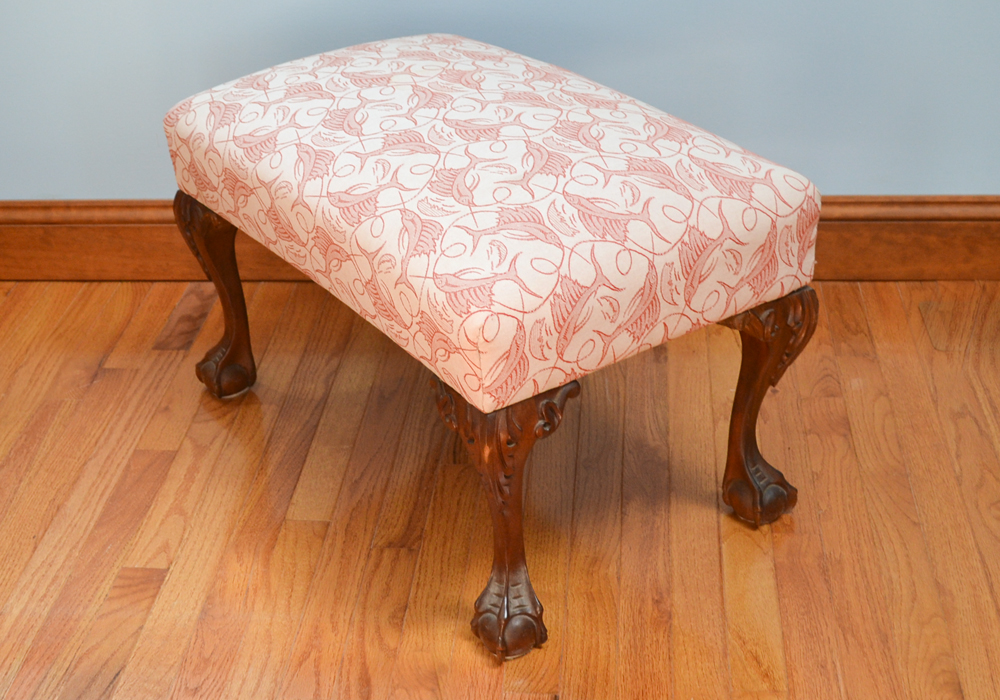 Vintage Queen Anne Style Foot Stool