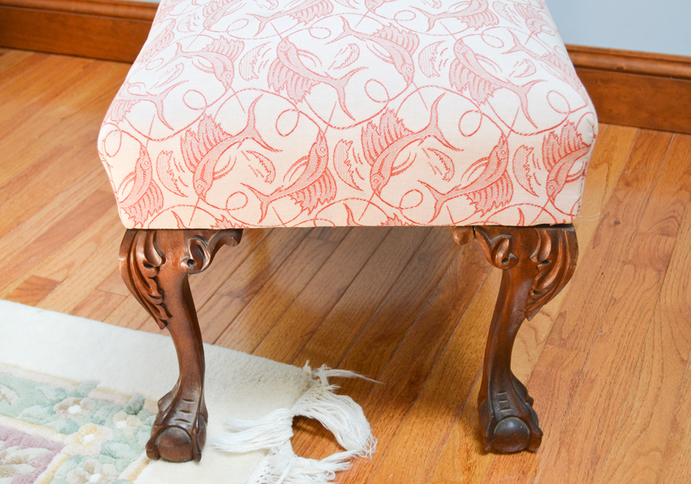 Vintage Queen Anne Style Foot Stool