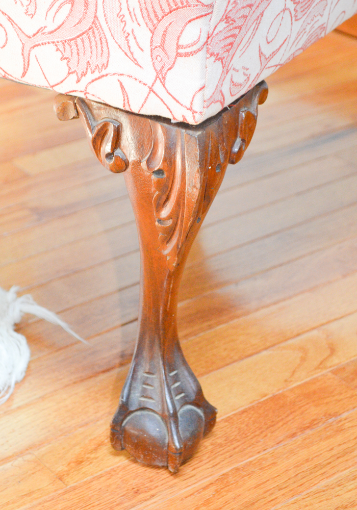 Vintage Queen Anne Style Foot Stool