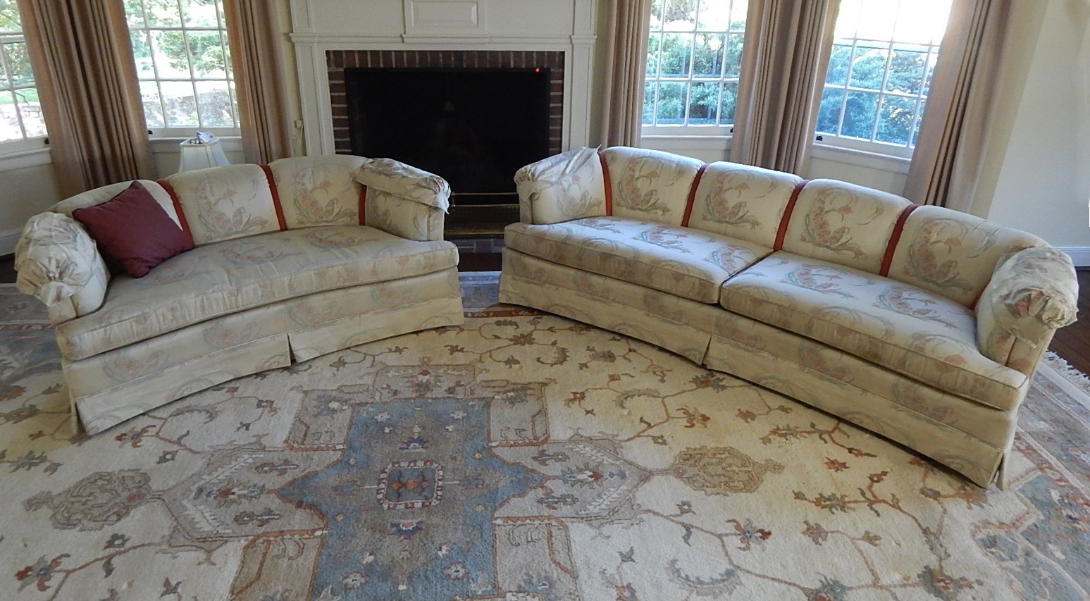Two Vintage Drexel Heritage Sofas