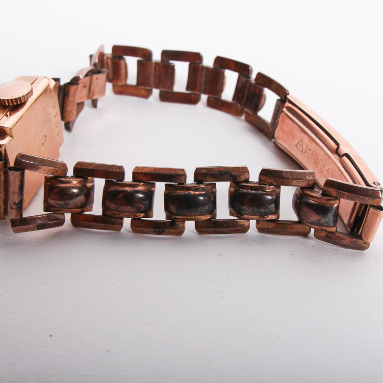 Vintage Bulova Rolled Gold Plate Watch with Granat Bros. Pin and Star of David Pendant Necklace