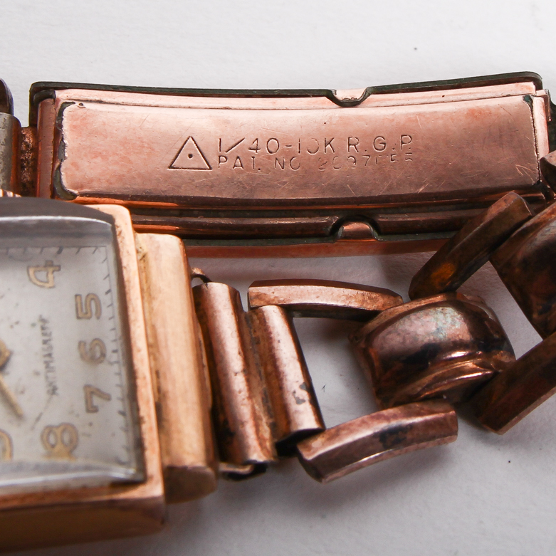 Vintage Bulova Rolled Gold Plate Watch with Granat Bros. Pin and Star of David Pendant Necklace