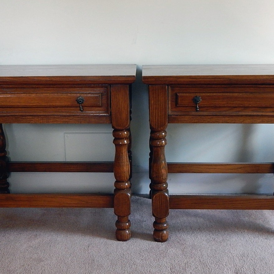 Pair of Oak Night Stands