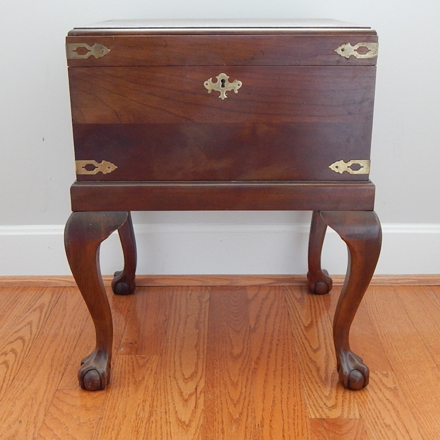 Vintage Walnut Storage Stand