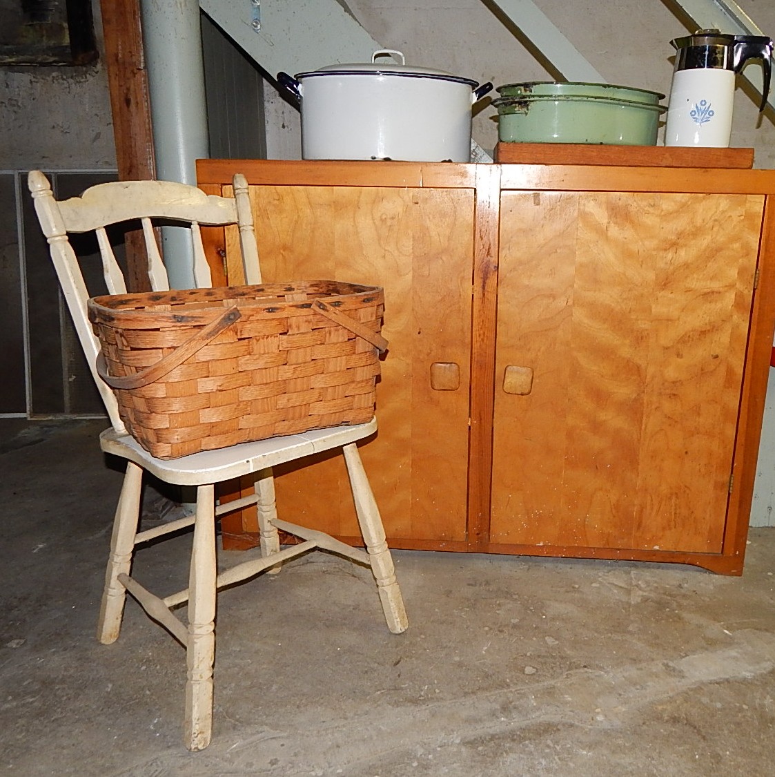Cabinet, Chair, Porcelain Roasters