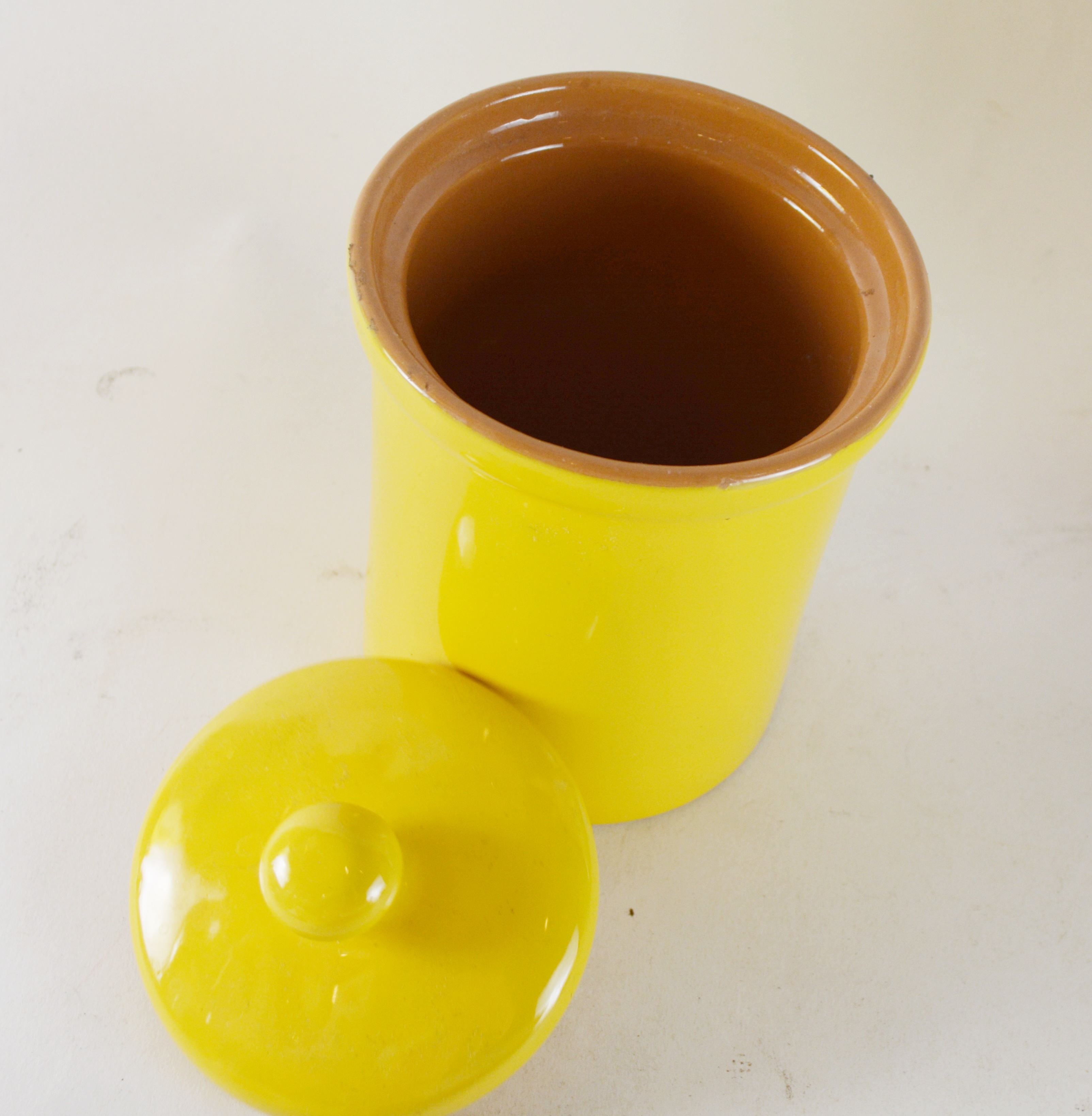 Vernonware "Organdie" Yellow Pottery and California Pottery Appetizer Lazy Susan