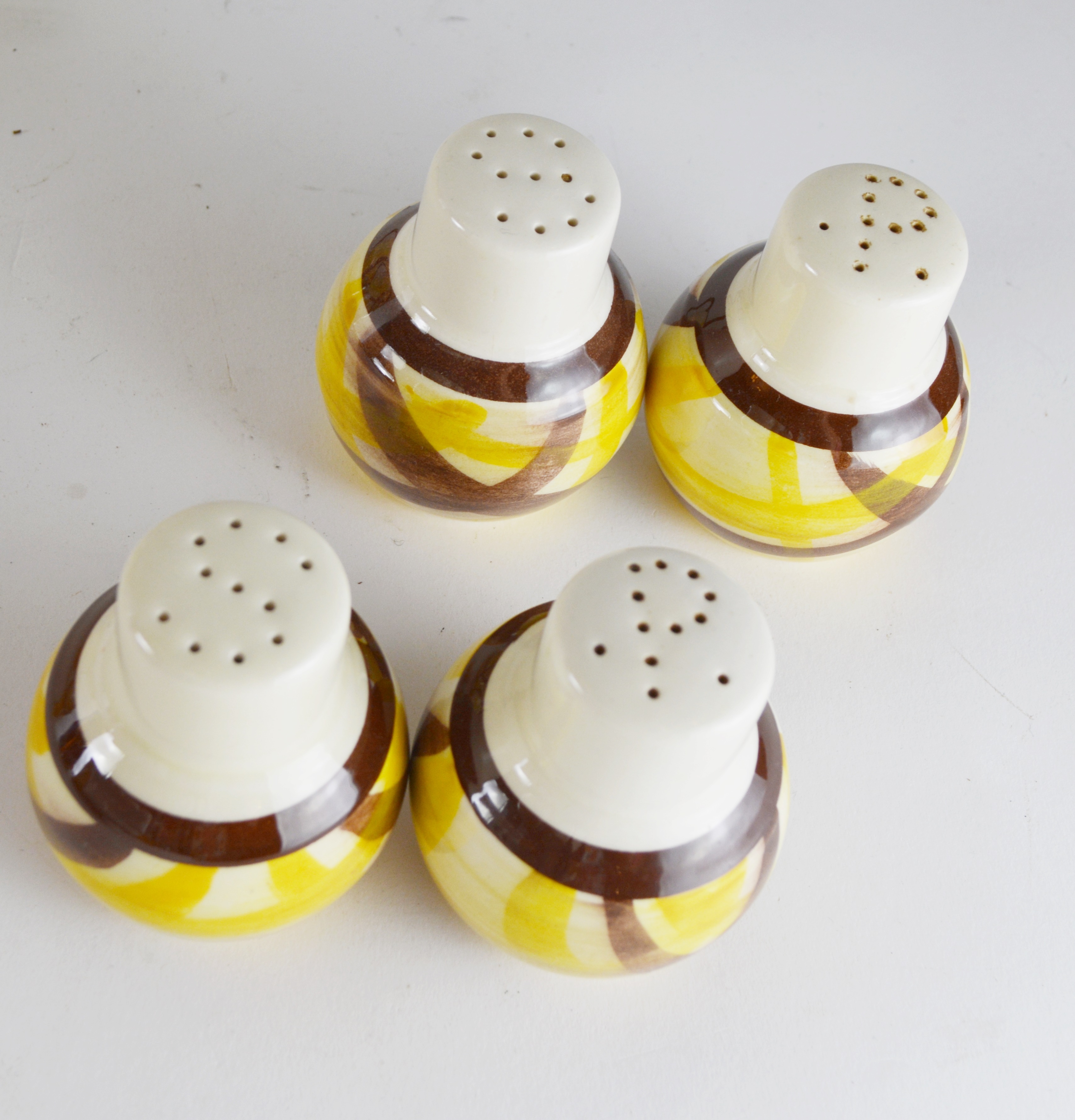 Vernonware "Organdie" Yellow Pottery and California Pottery Appetizer Lazy Susan