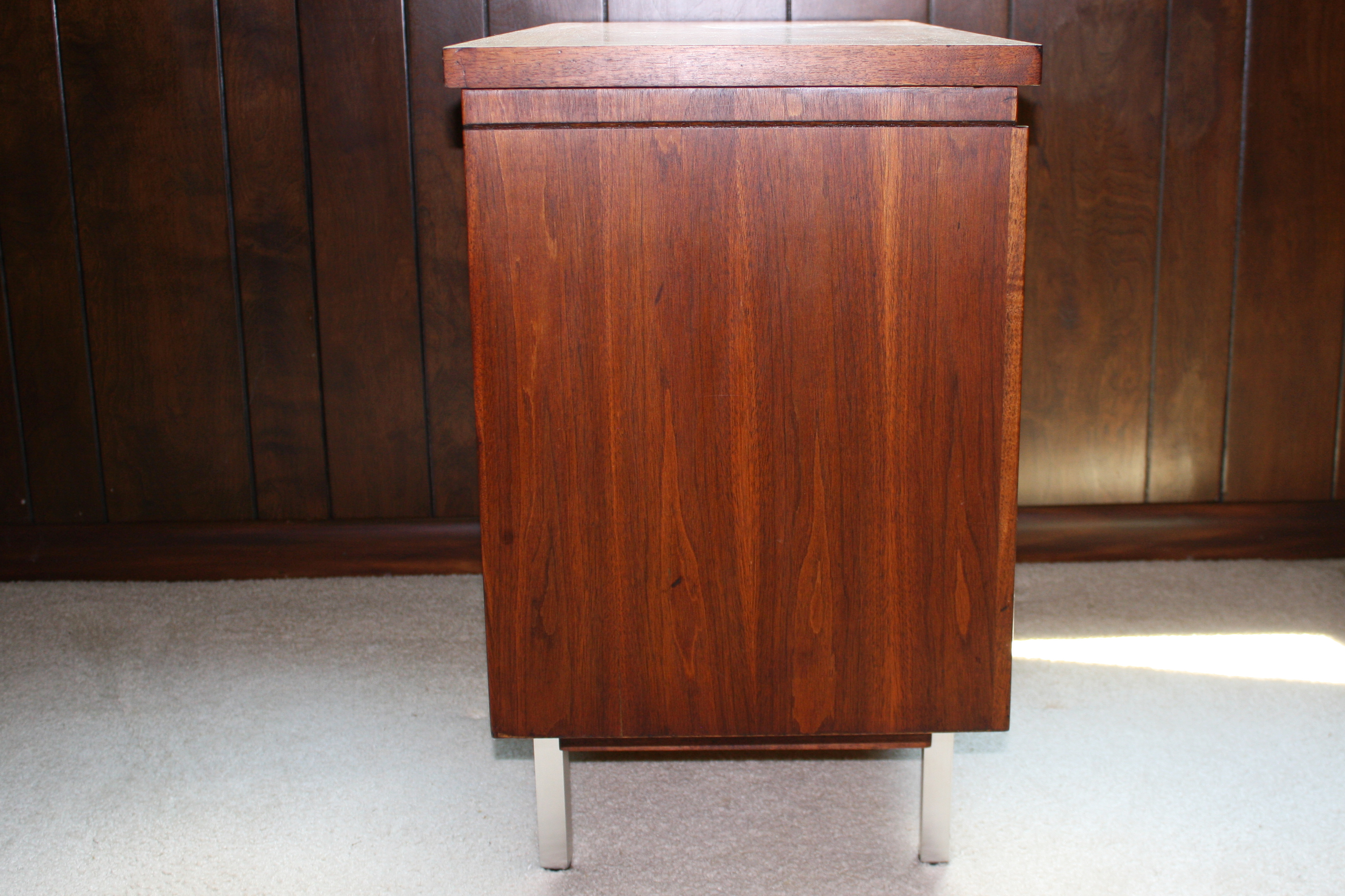 Mid Century Modern Walnut Office Credenza by Lehigh-Leopold