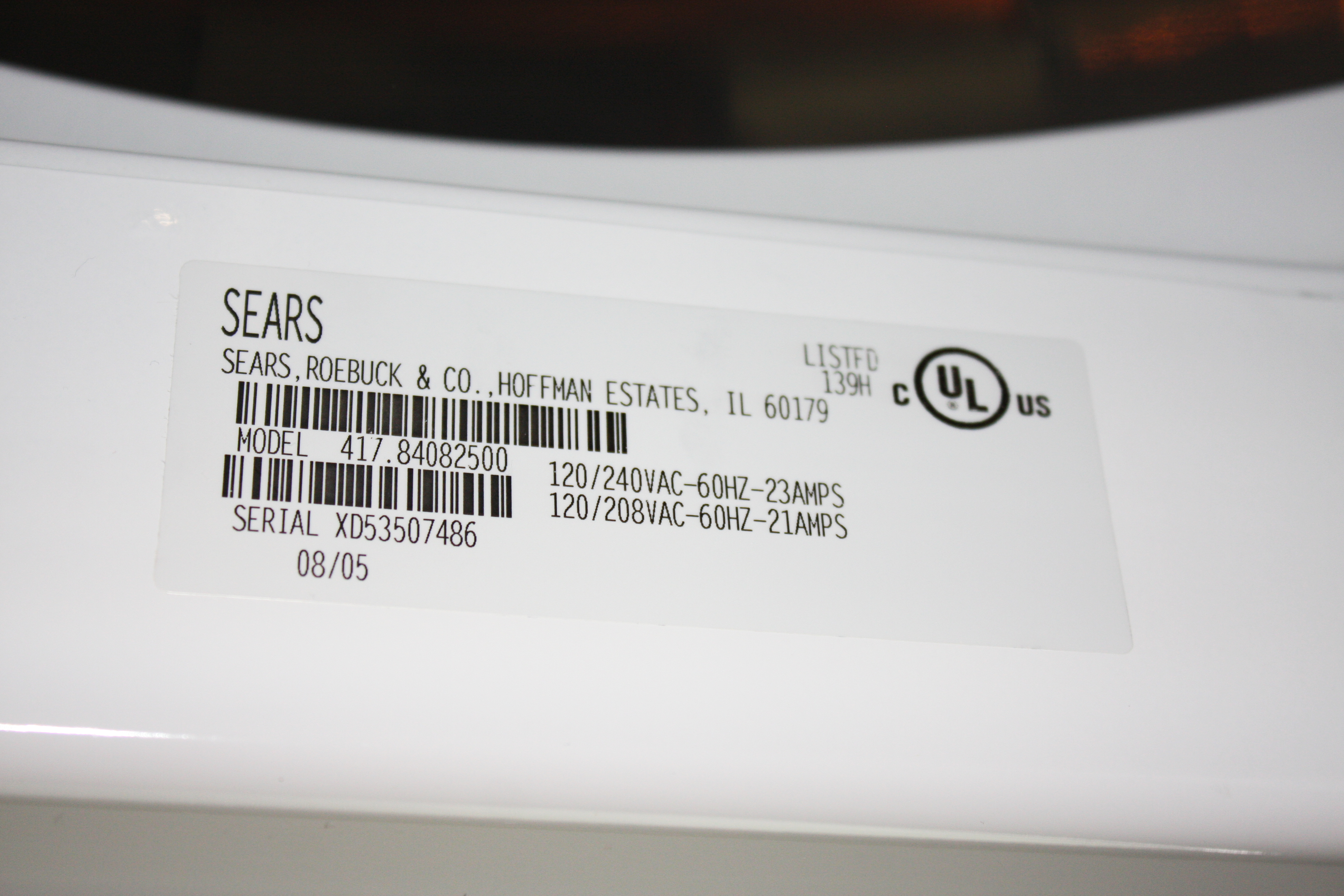 Sears Kenmore Electric Dryer