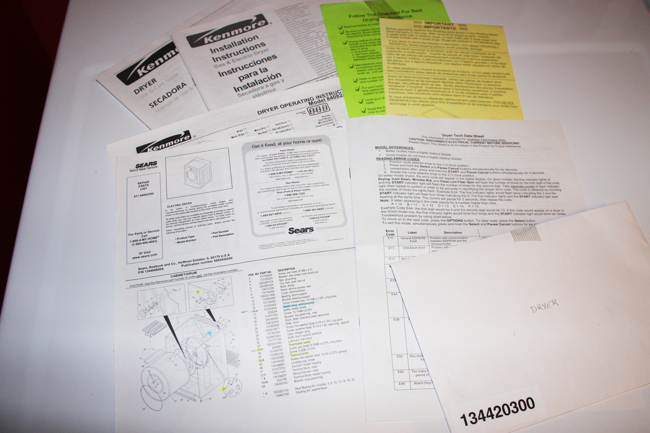 Sears Kenmore Electric Dryer