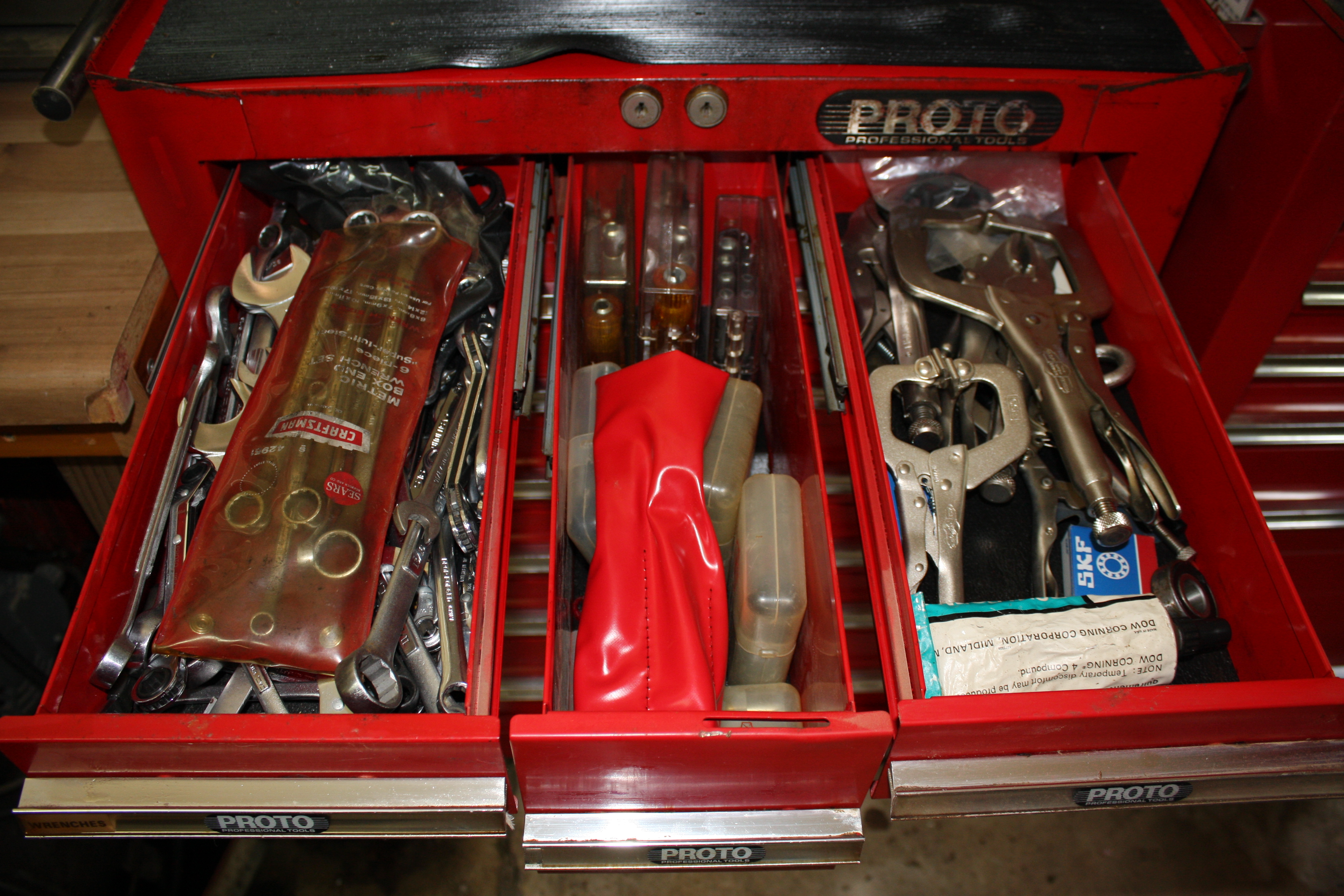 Proto Roll Cabinets, Tool Chests, and Tools