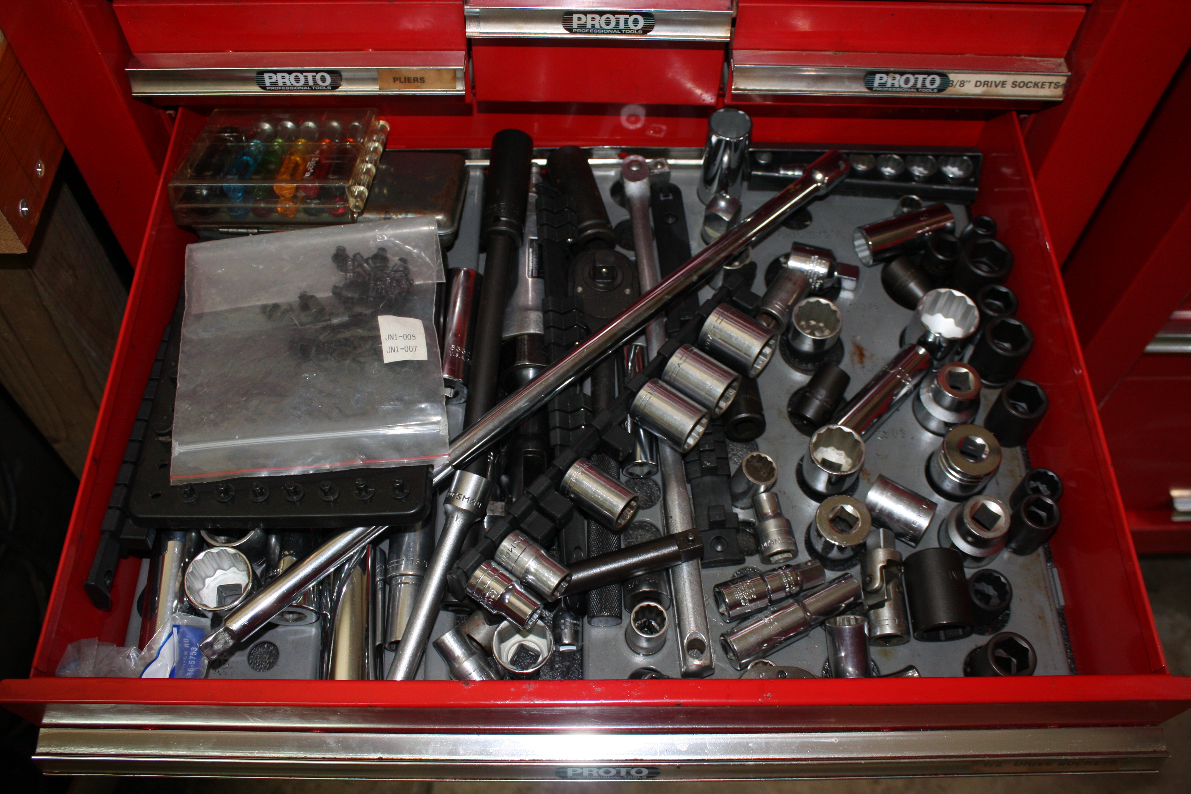 Proto Roll Cabinets, Tool Chests, and Tools