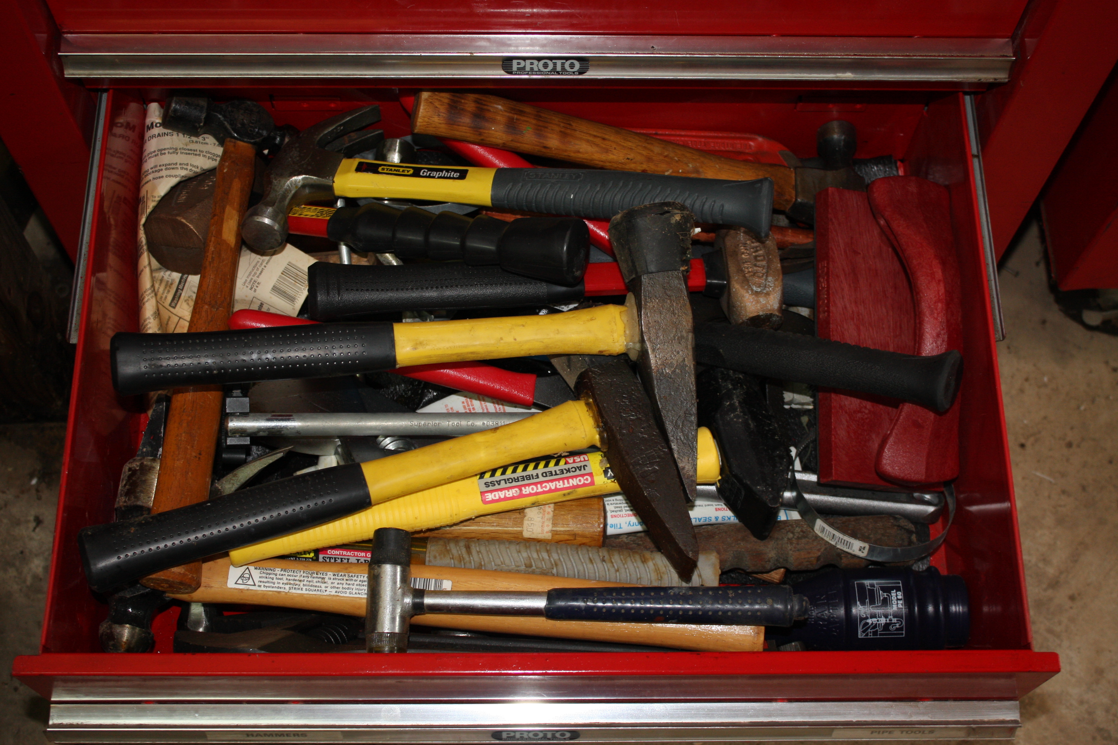 Proto Roll Cabinets, Tool Chests, and Tools