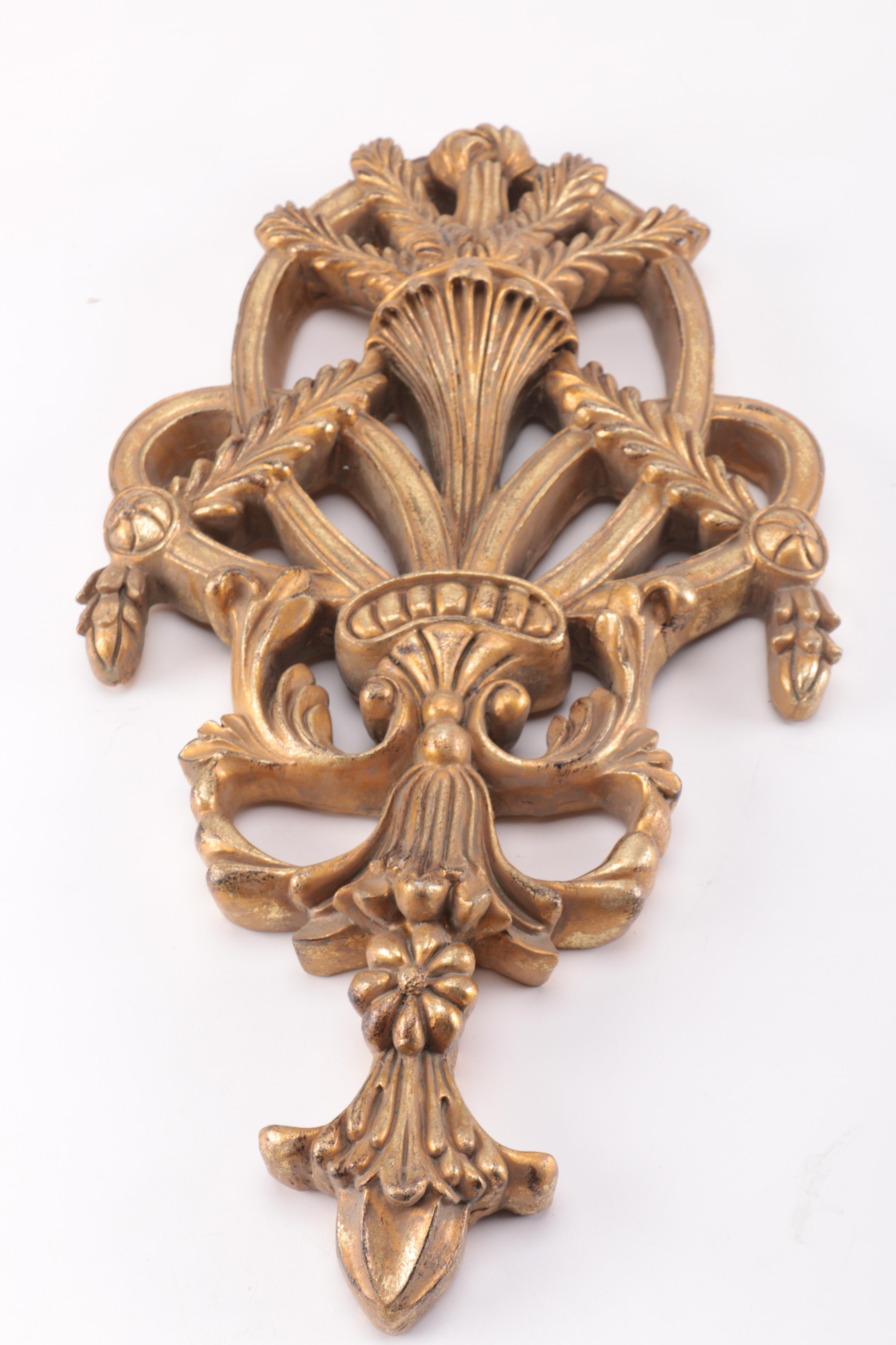 Neoclassical Foliate Wooden Wall Hangings