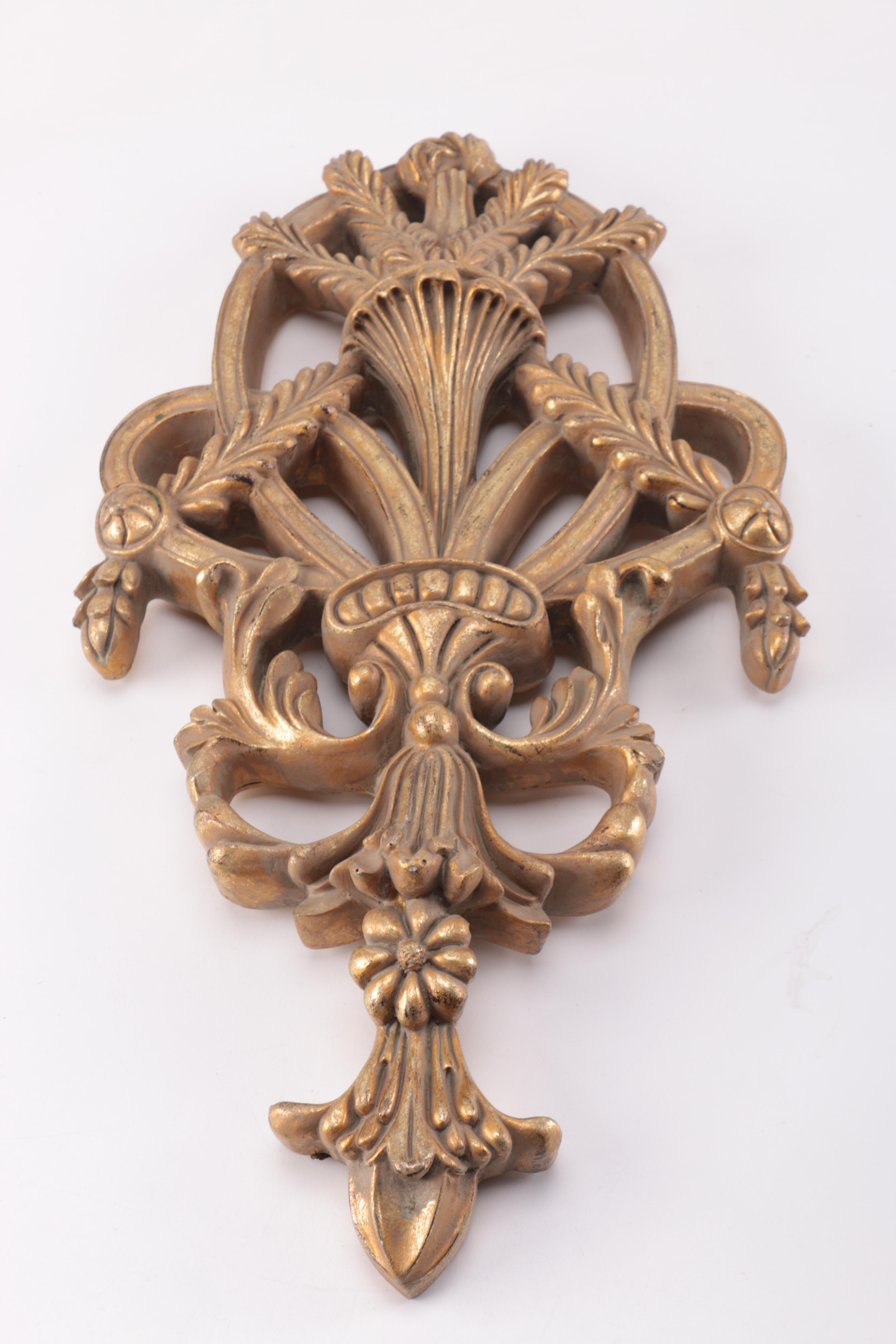 Neoclassical Foliate Wooden Wall Hangings