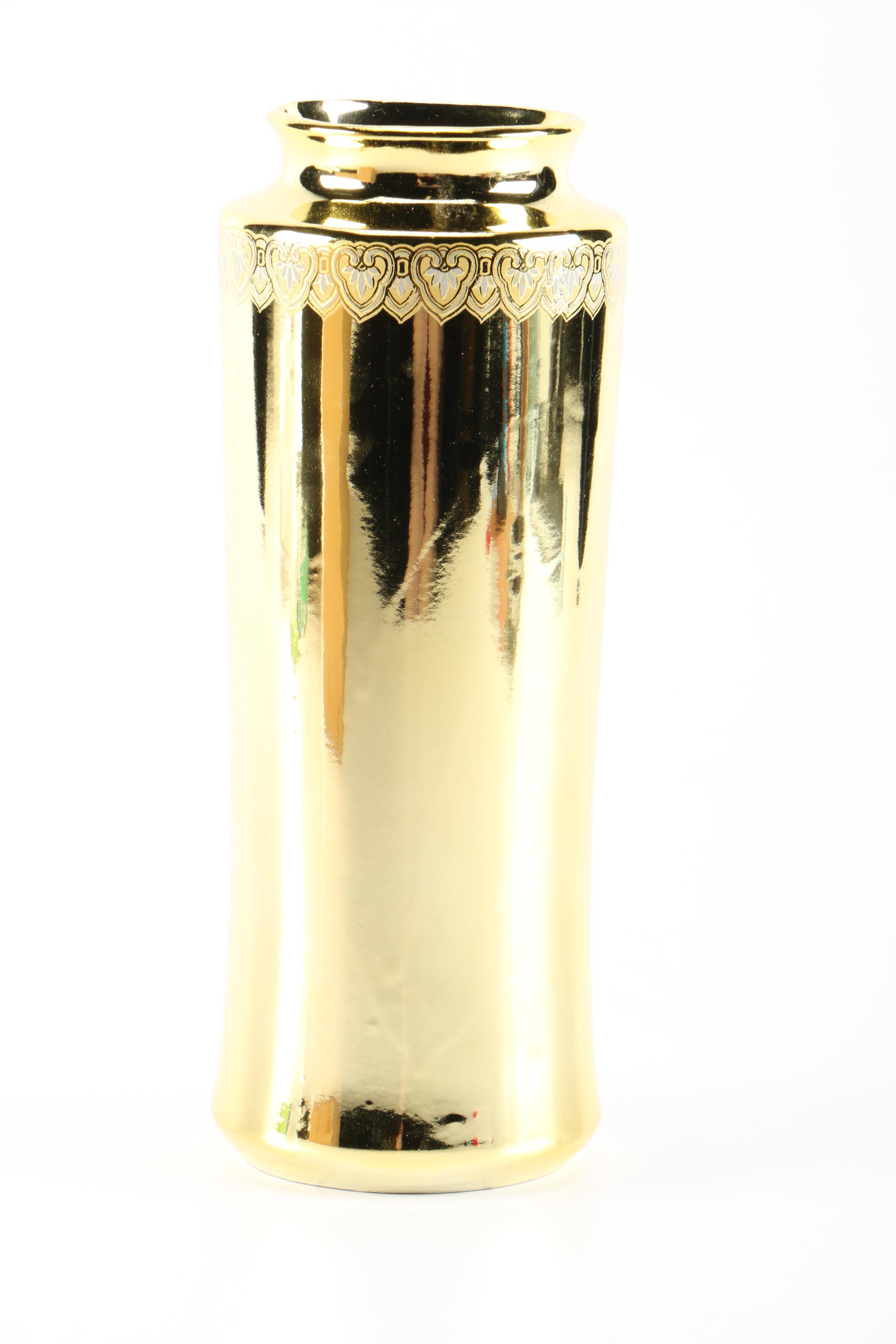 Collection of Gold Plated Japanese Porcelain Vases