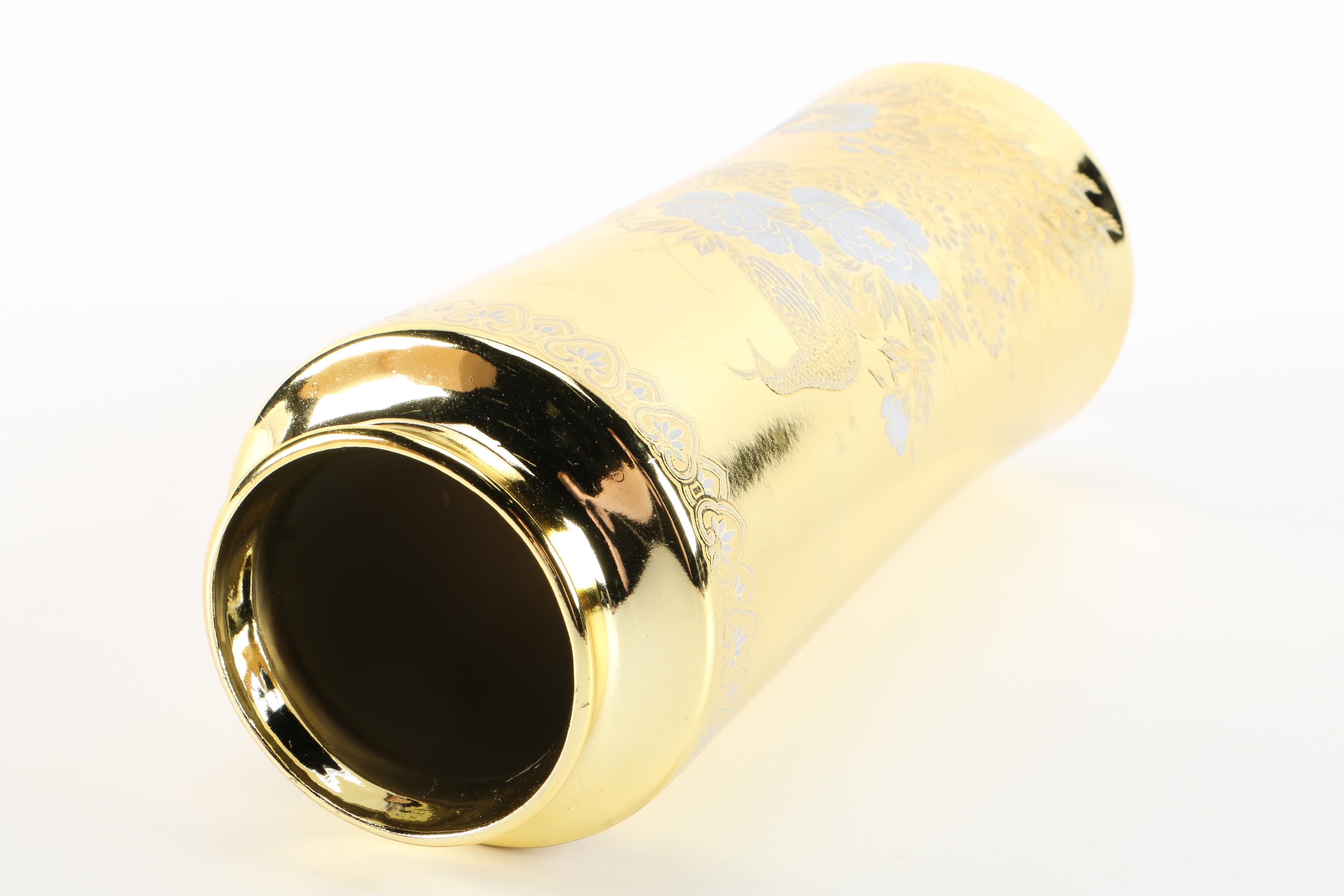 Collection of Gold Plated Japanese Porcelain Vases