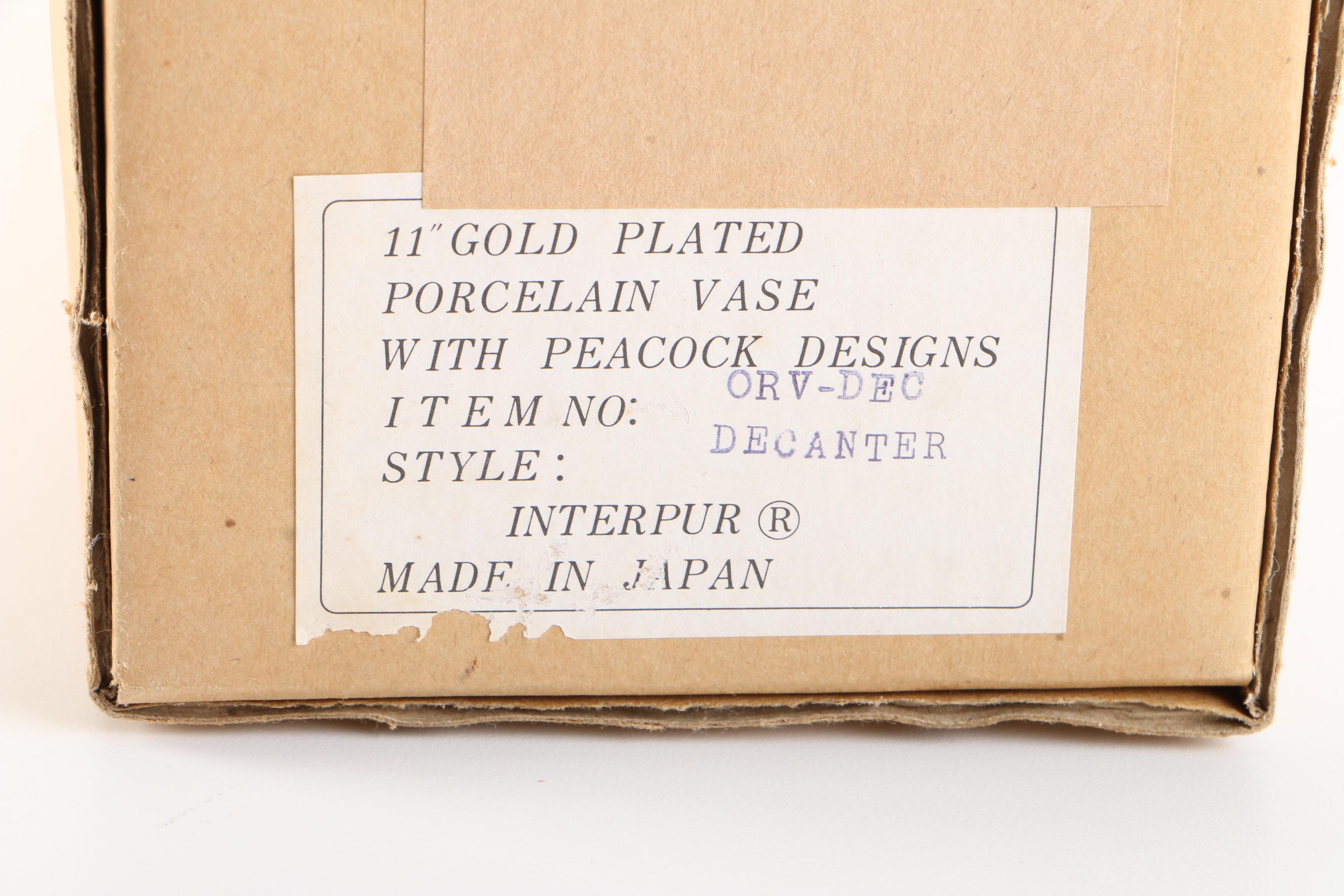 Collection of Gold Plated Japanese Porcelain Vases