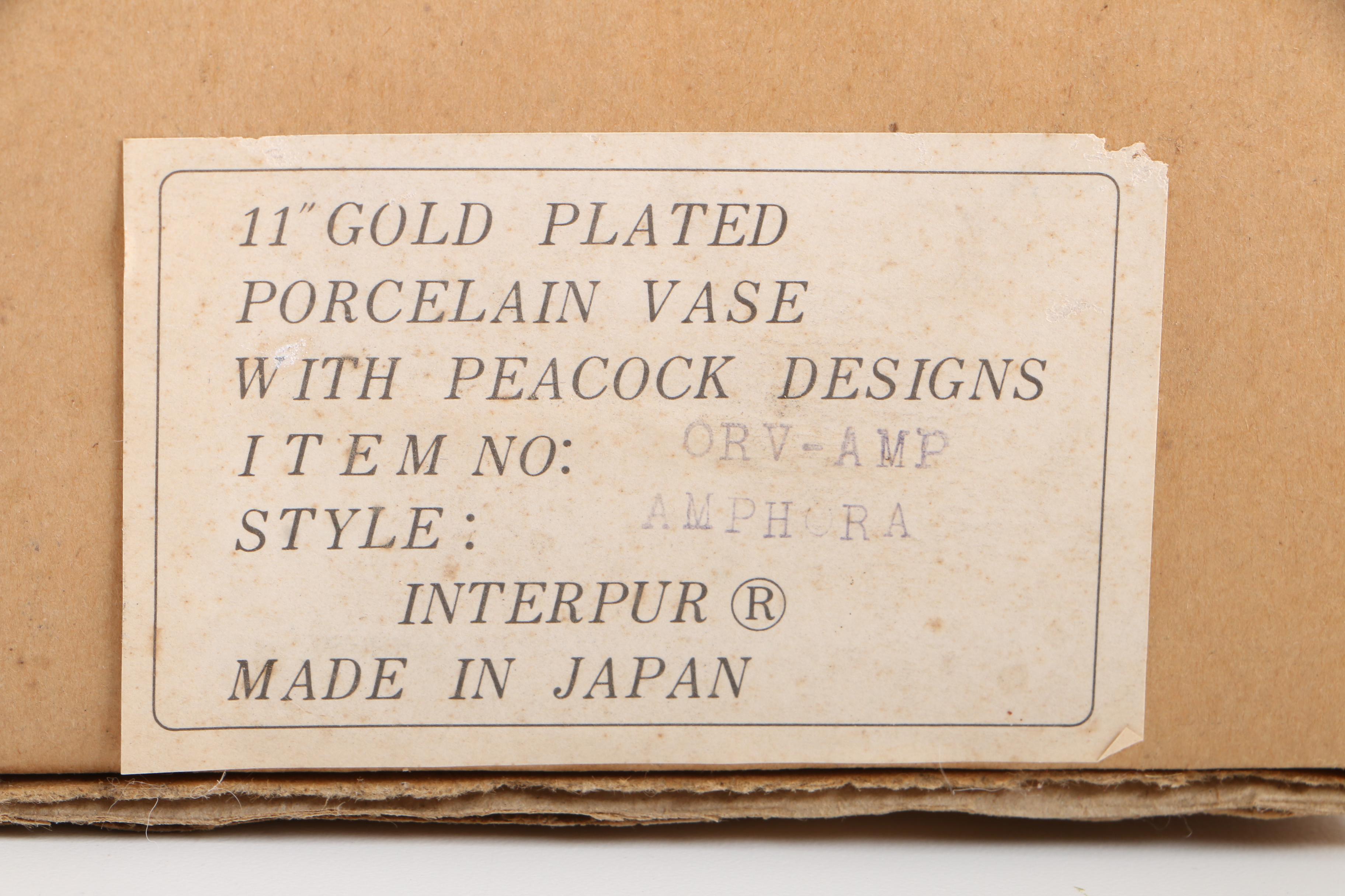 Collection of Gold Plated Japanese Porcelain Vases