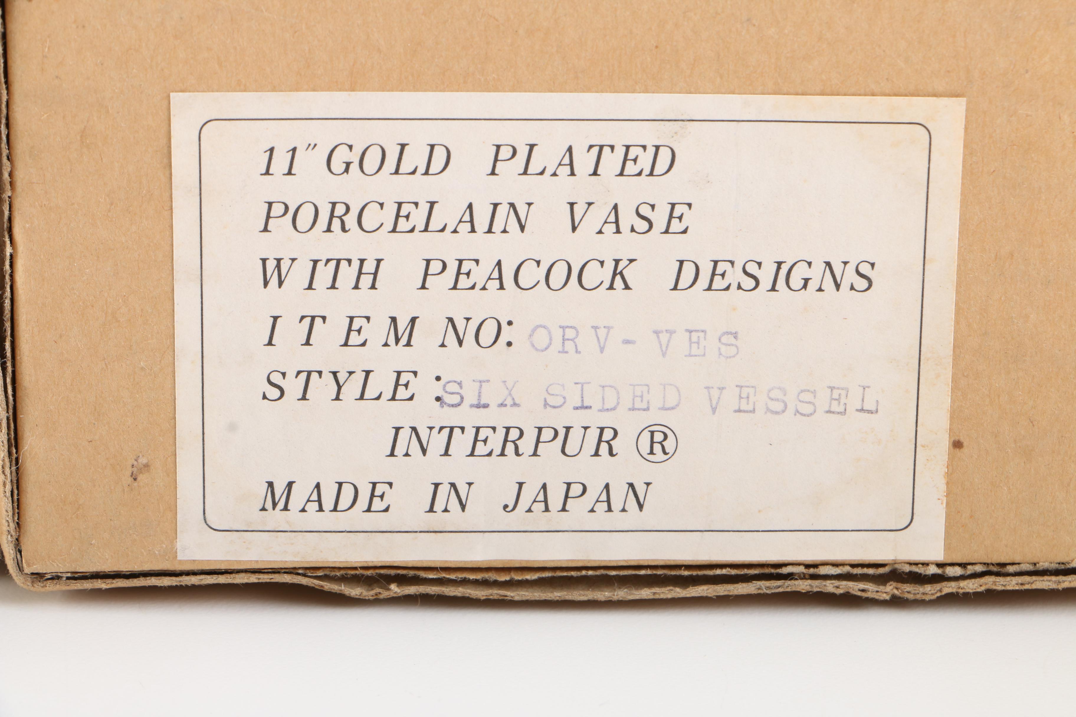 Collection of Gold Plated Japanese Porcelain Vases