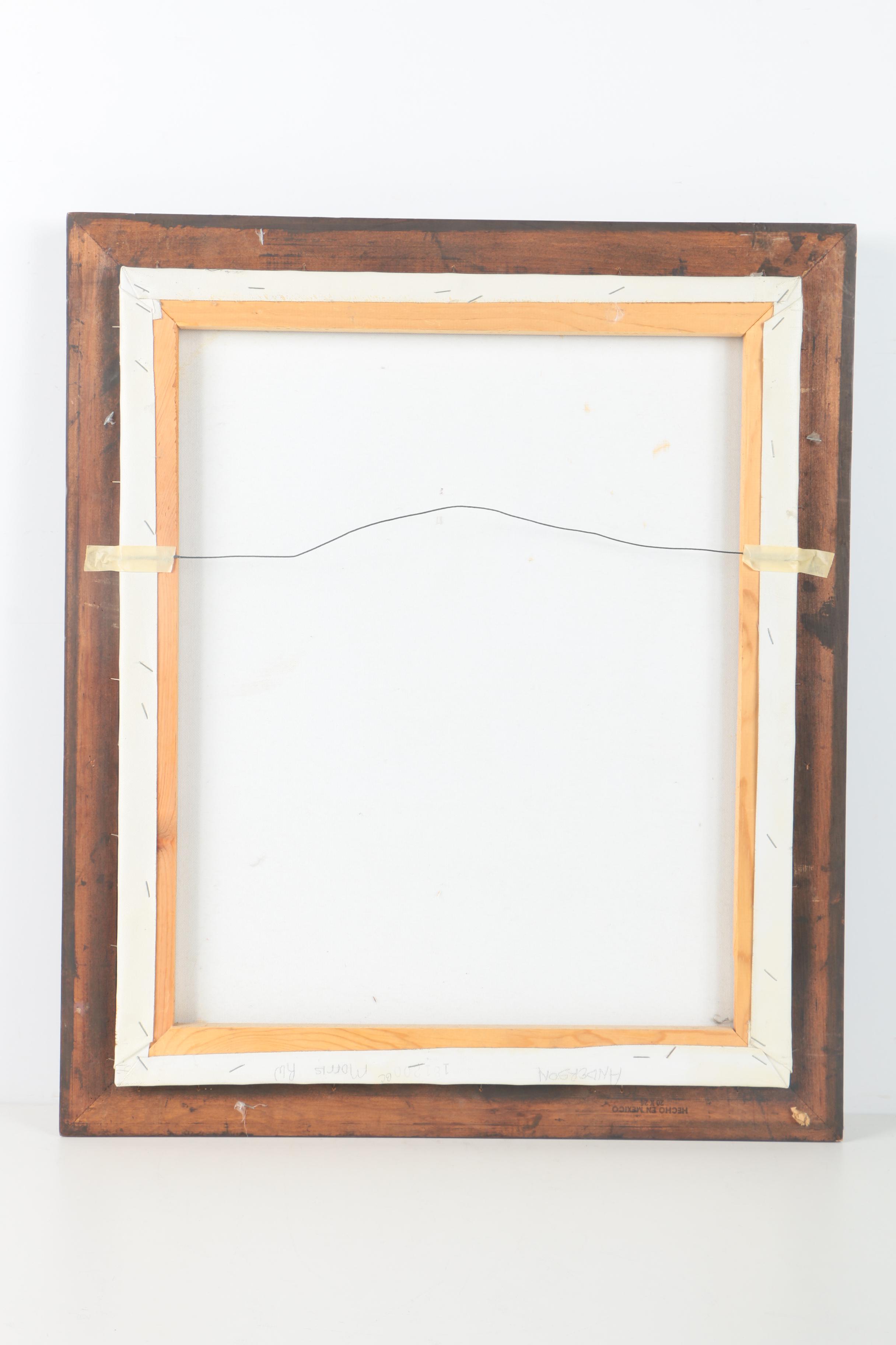 Kenneth Suess Oil Painting of a Boy and Sea Captain