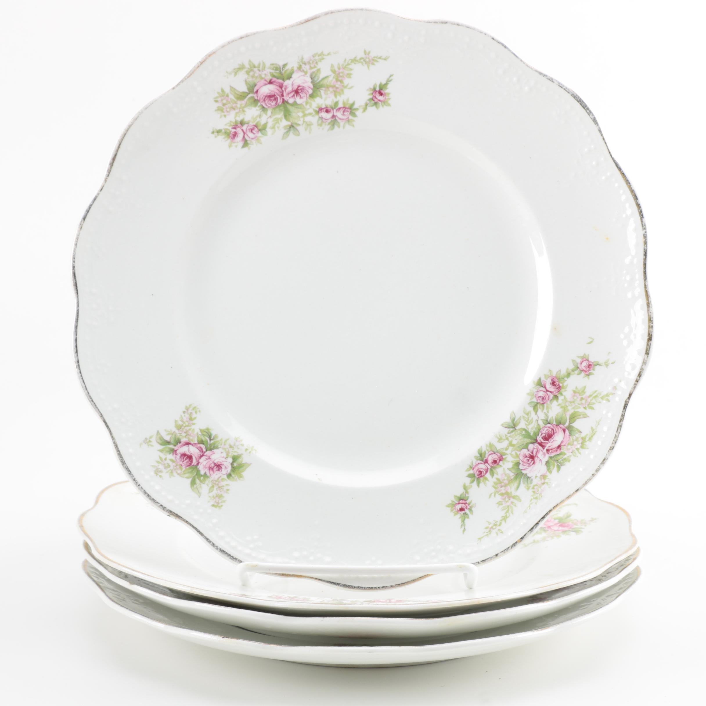 Dresden Pottery Co Floral Decorated Tableware, Circa 1892-1925