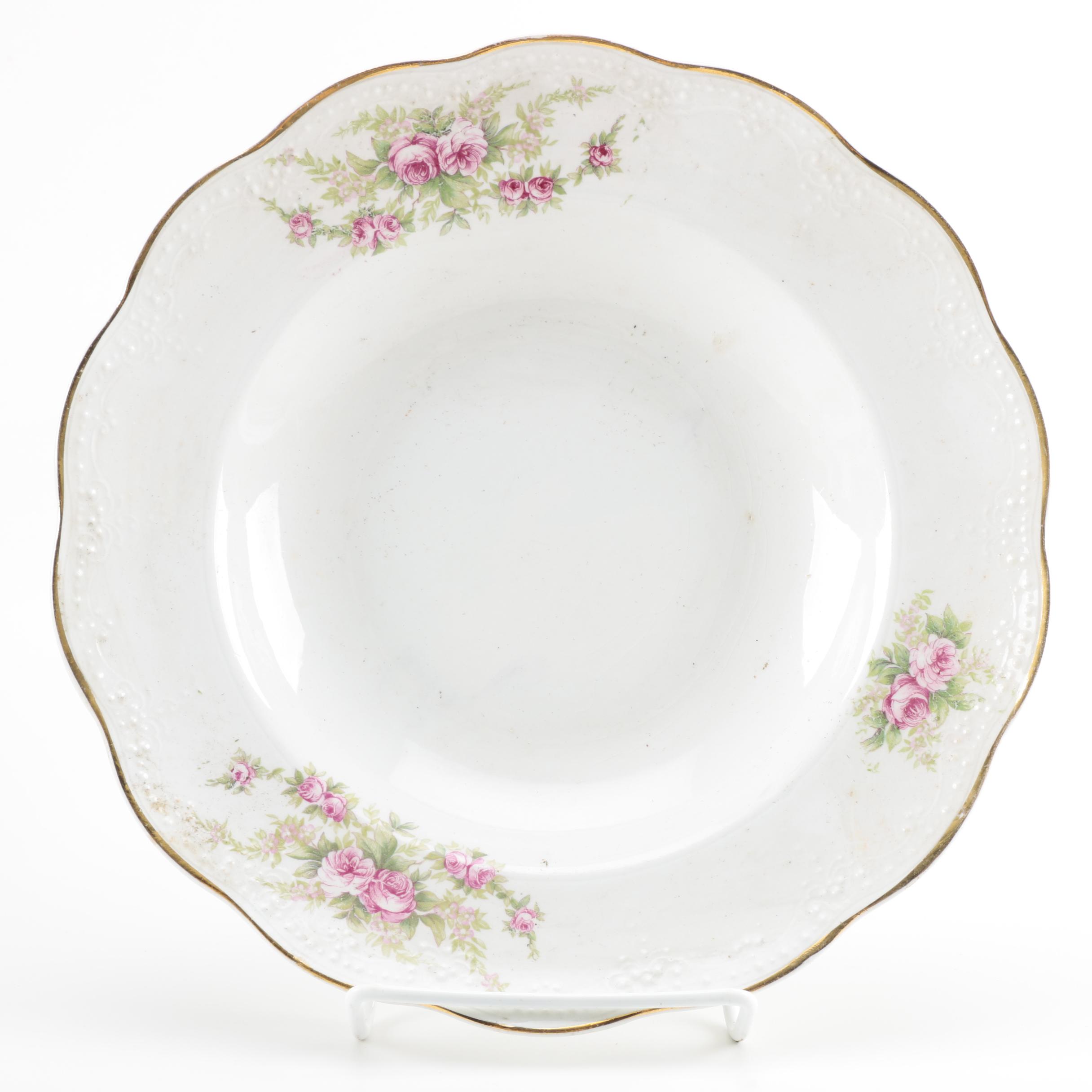 Dresden Pottery Co Floral Decorated Tableware, Circa 1892-1925