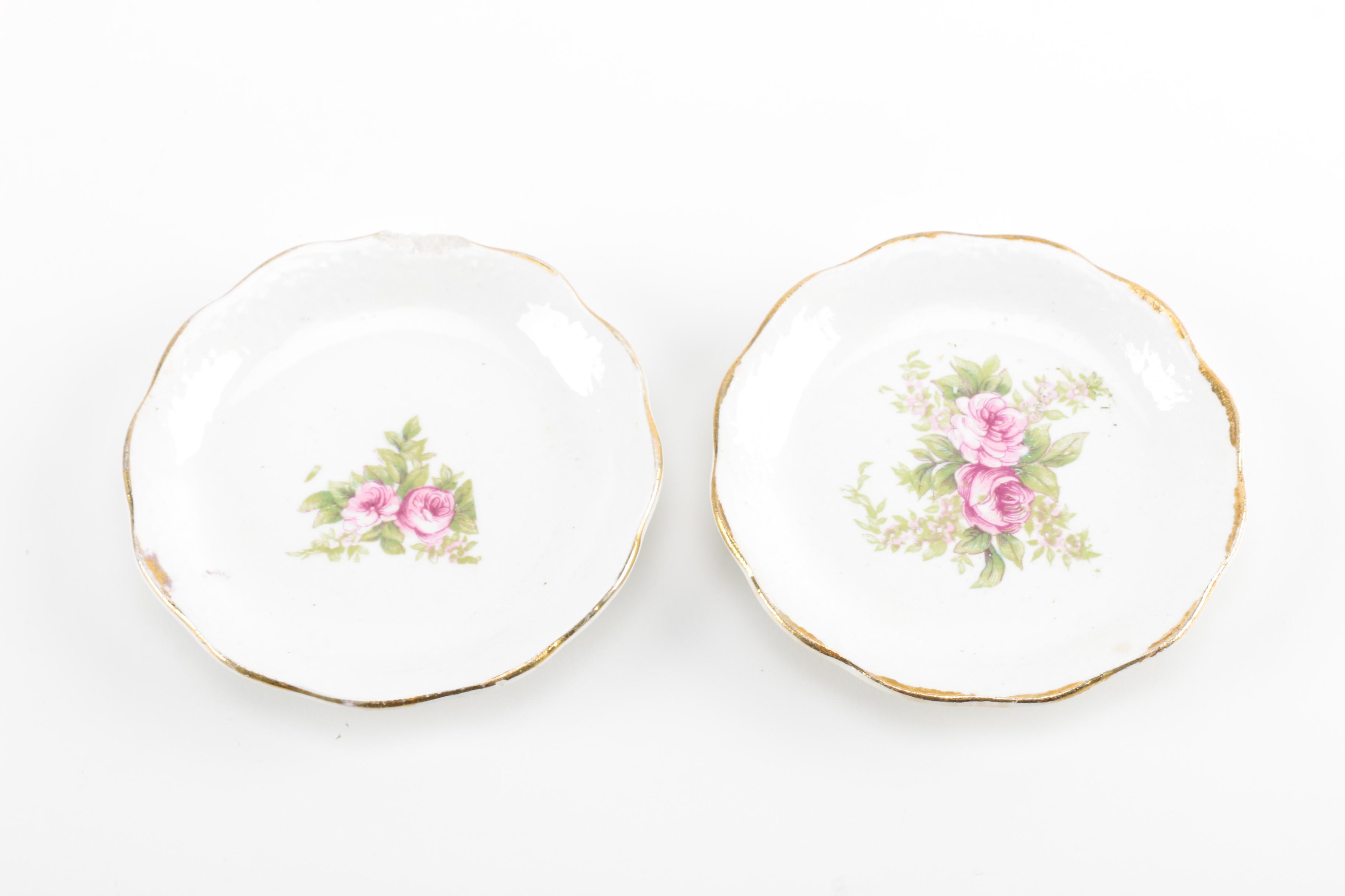 Dresden Pottery Co Floral Decorated Tableware, Circa 1892-1925