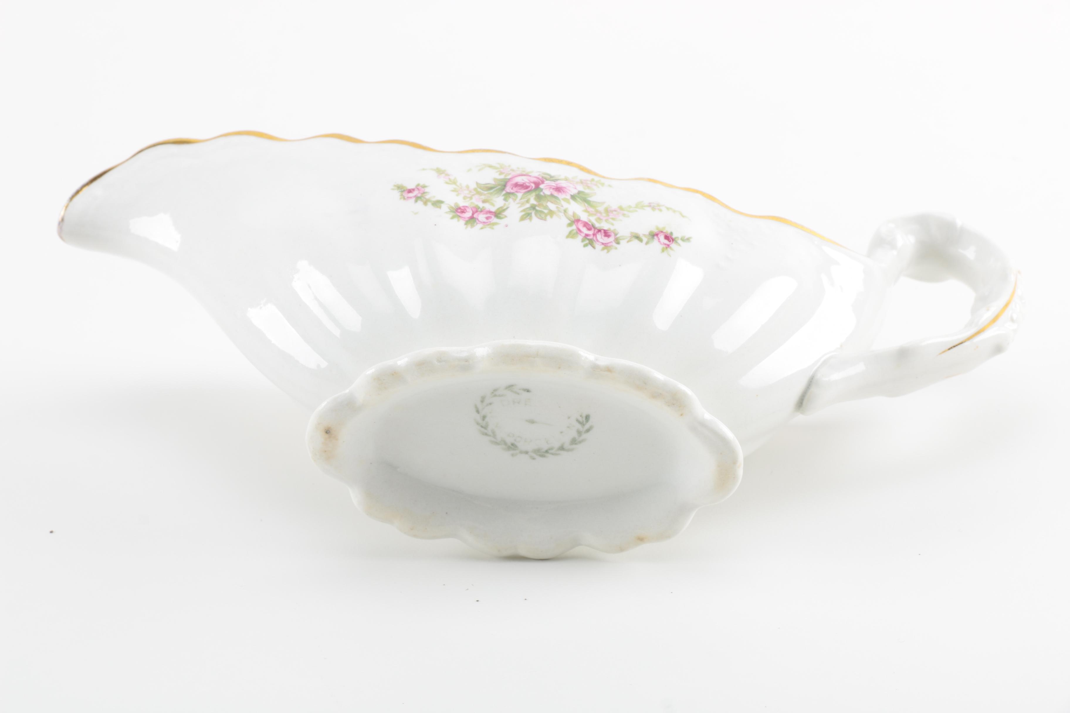 Dresden Pottery Co Floral Decorated Tableware, Circa 1892-1925