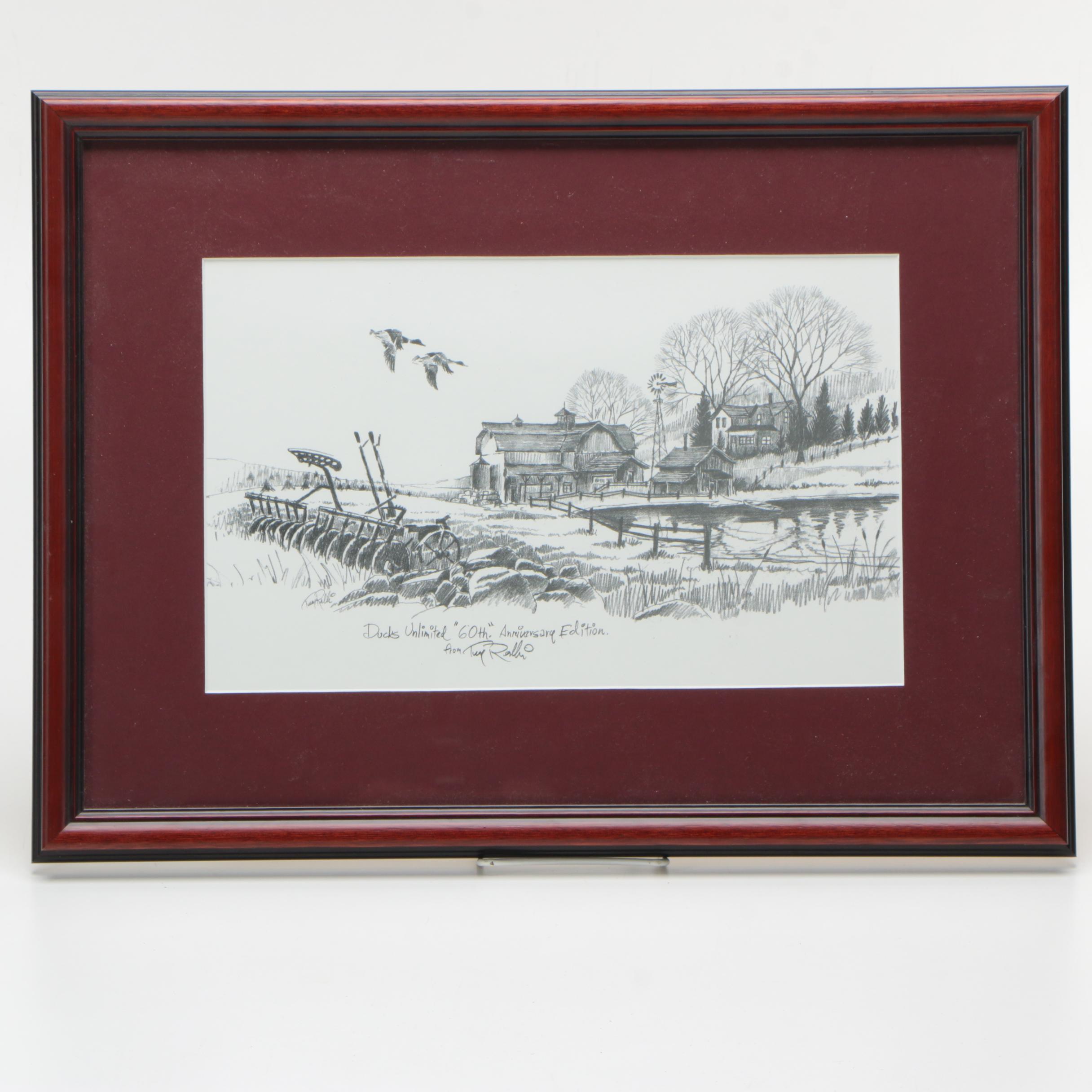 Offset Lithograph After Terry Redlin's "Ducks Unlimited 60th Anniversary Edition"