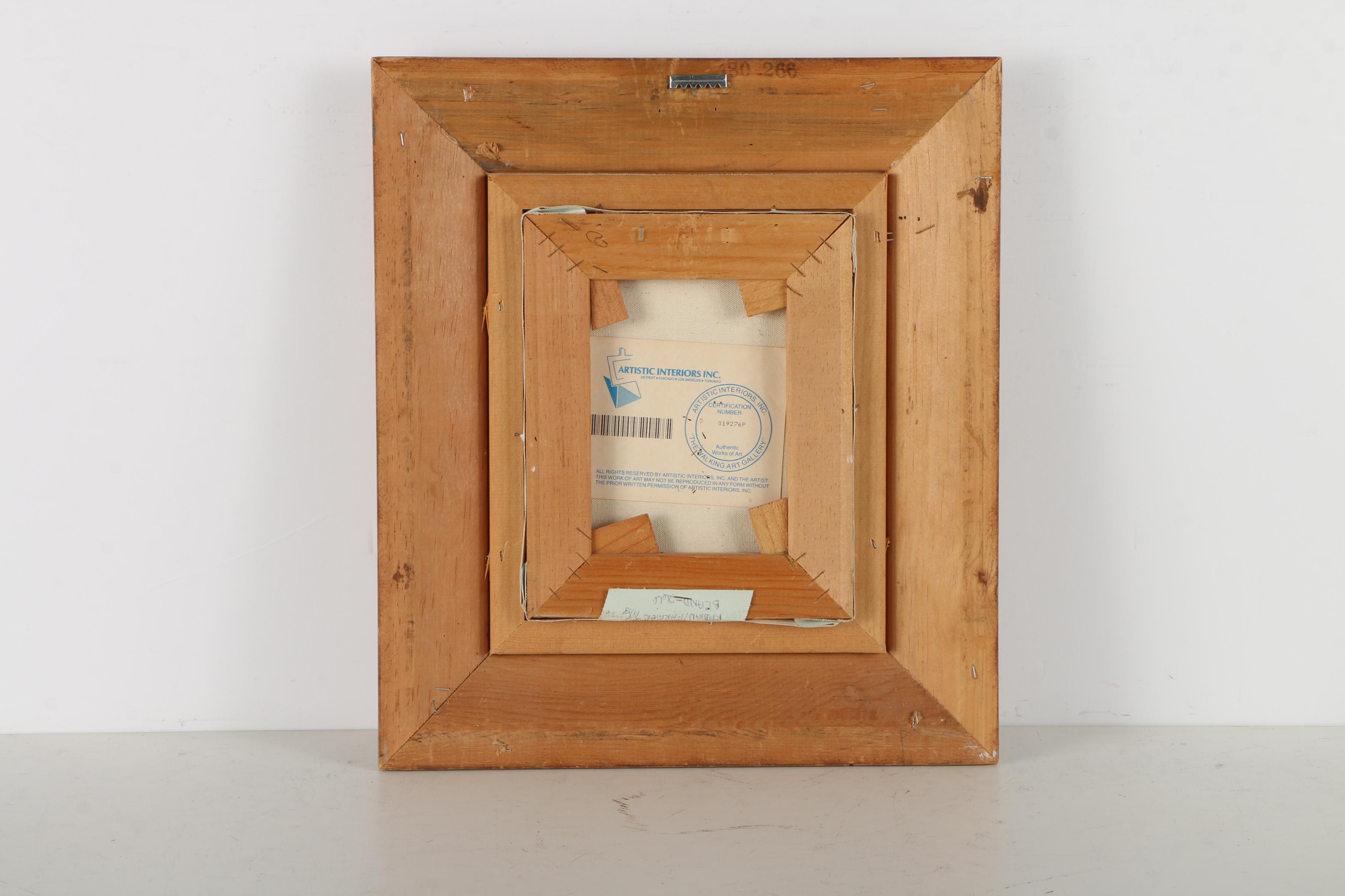 F. Jayson Oil Painting on Canvas of Winter Scene