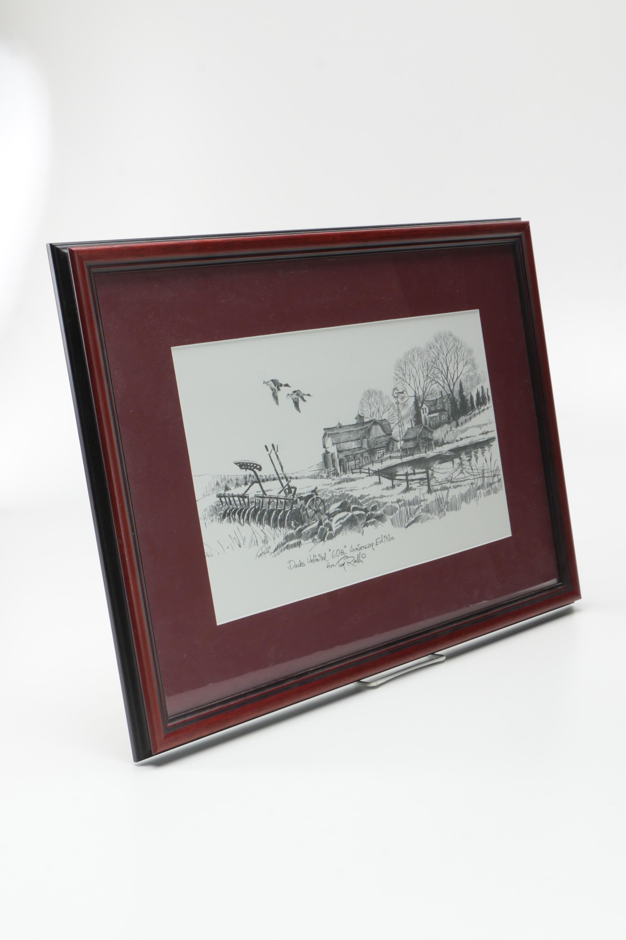 Offset Lithograph After Terry Redlin's "Ducks Unlimited 60th Anniversary Edition"