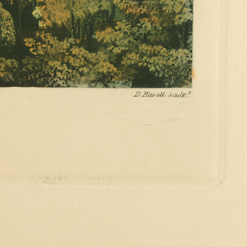 After John Gendall Hand-Colored Intaglio Print on Paper "La Bouille"