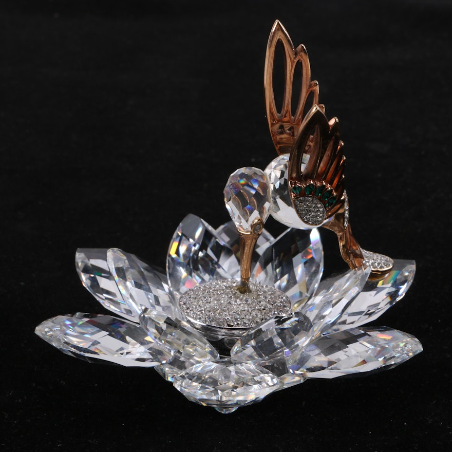 Swarovski Crystal "Gold Hummingbird" Figurine