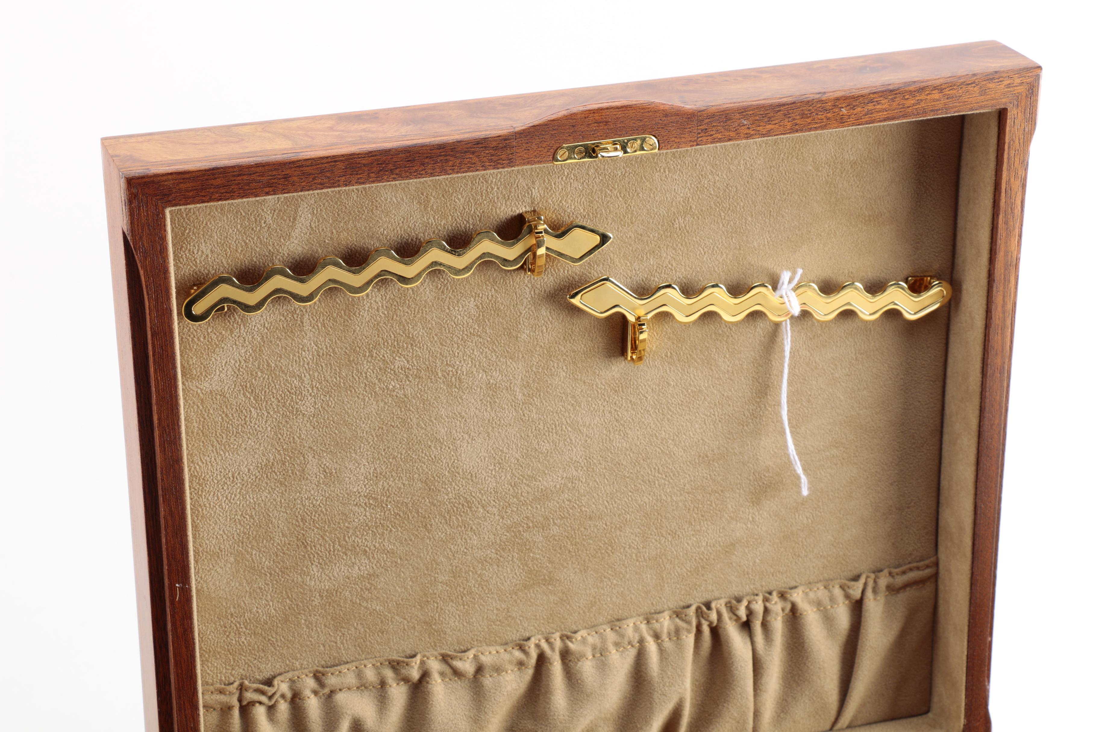 Agresti Large Jewelry Box With Burled Maple Veneer