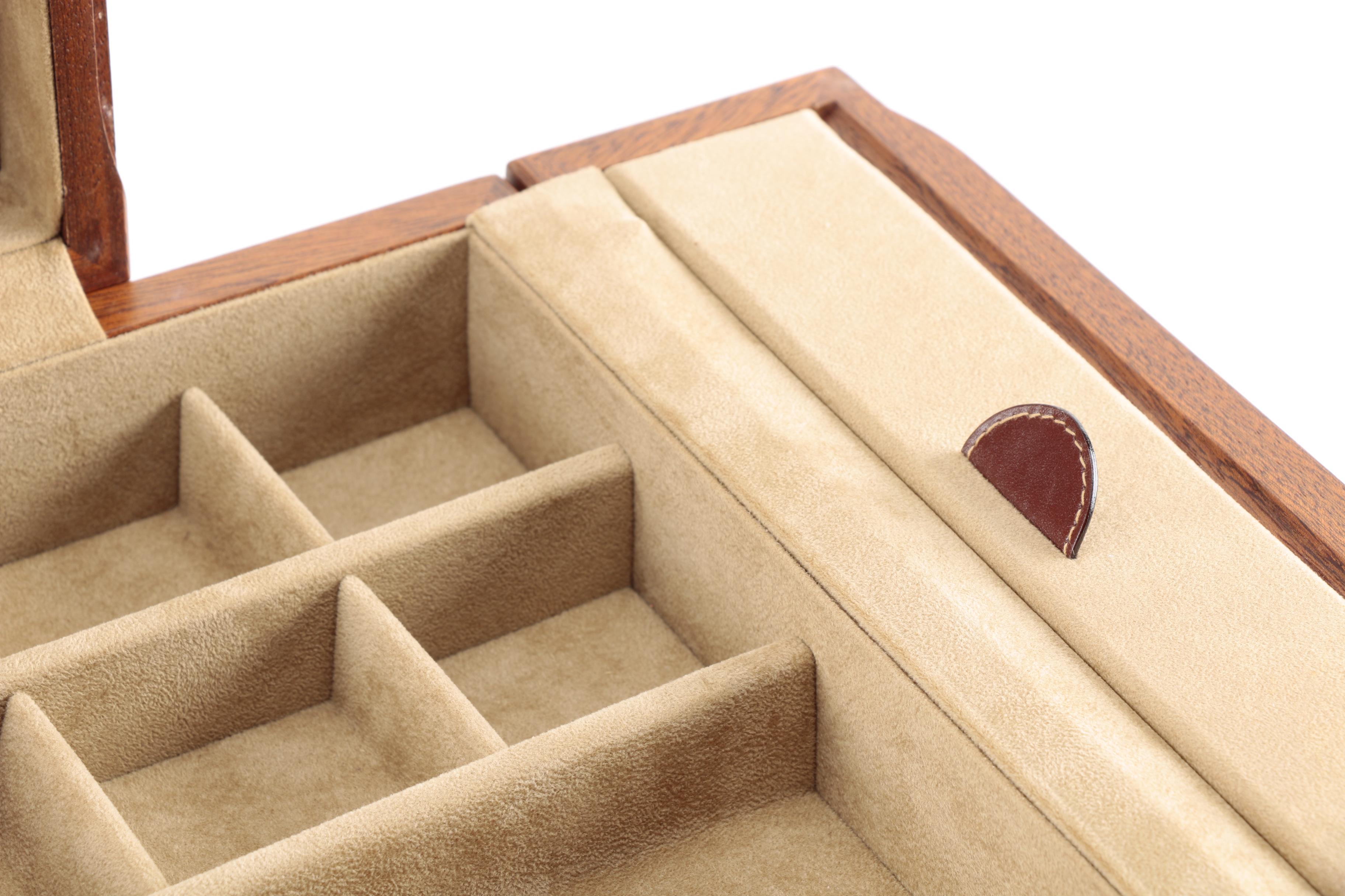 Agresti Large Jewelry Box With Burled Maple Veneer