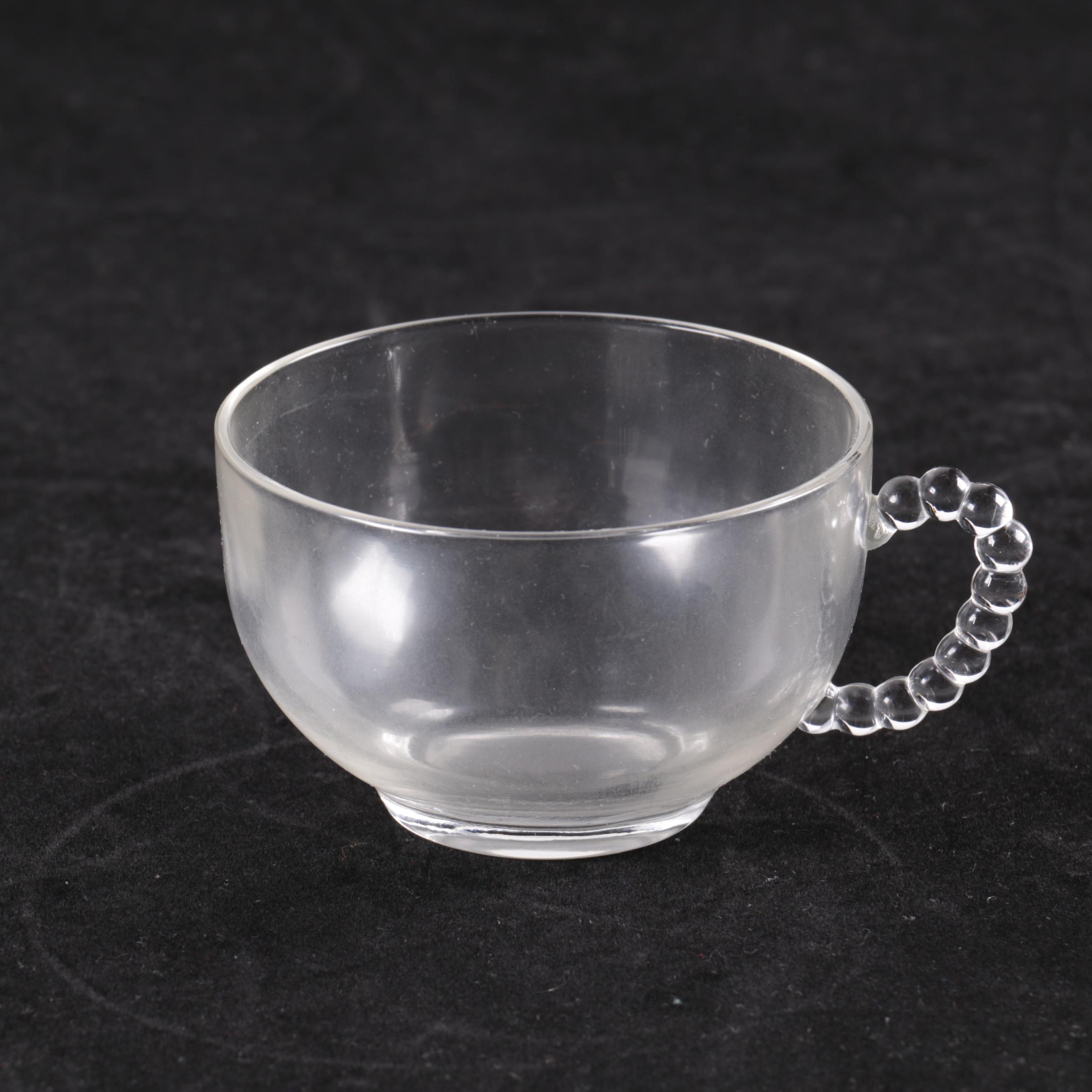 Imperial Glass "Candlewick" Glass Punch Cups and Bowls Circa 1936 - 1984