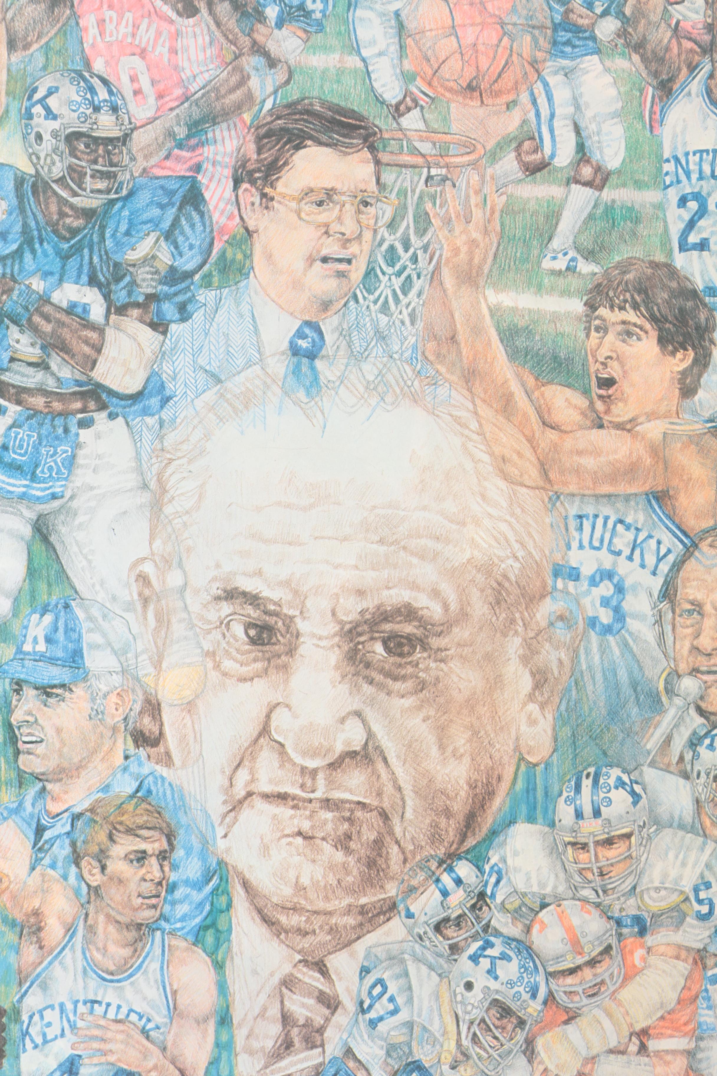 After Mark C. Wiedmer Offset Lithograph on Paper "Kentucky Heroes"