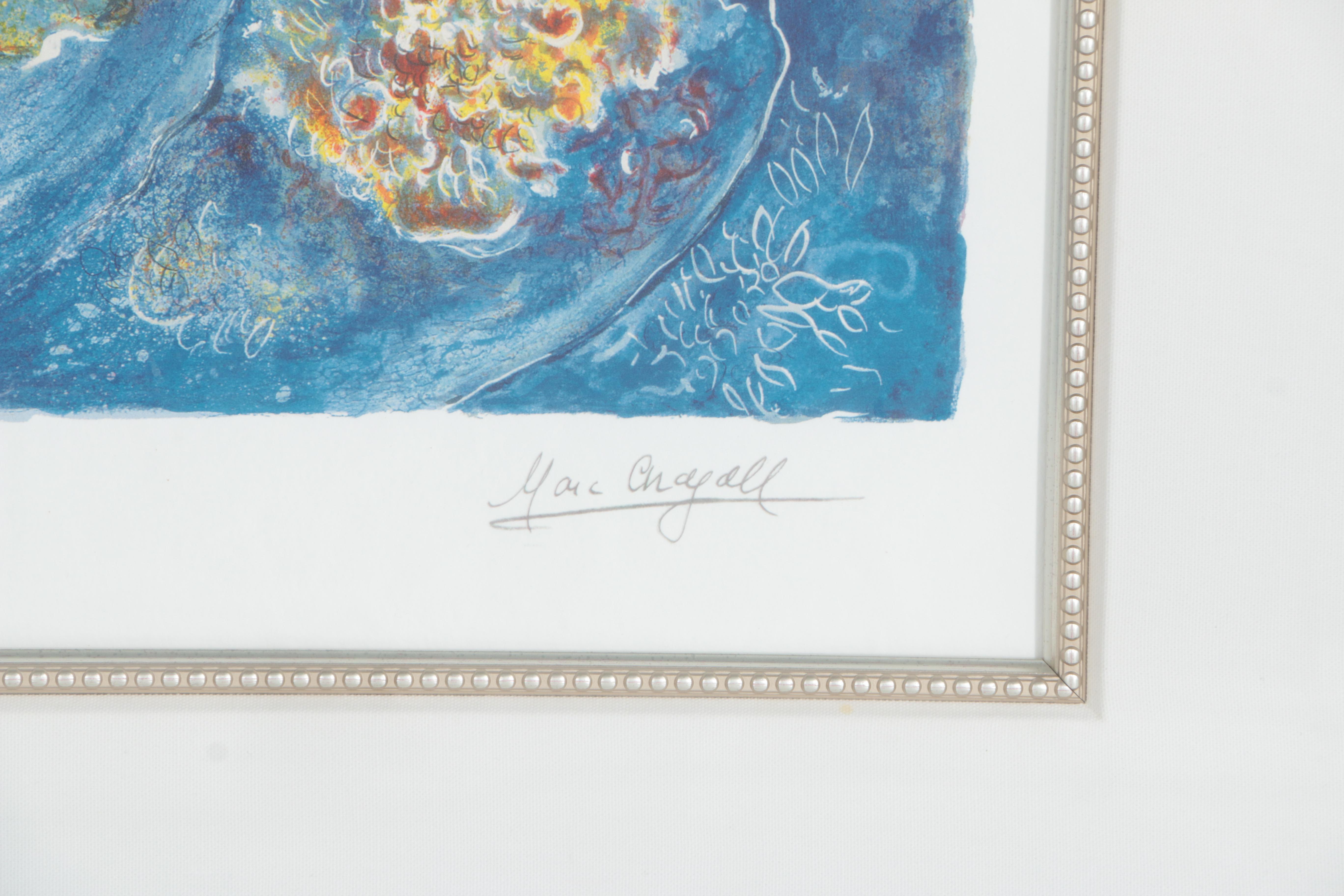 Limited Edition Offset Lithographic Reproduction after Marc Chagall's "Bella" with Facsimile Signature