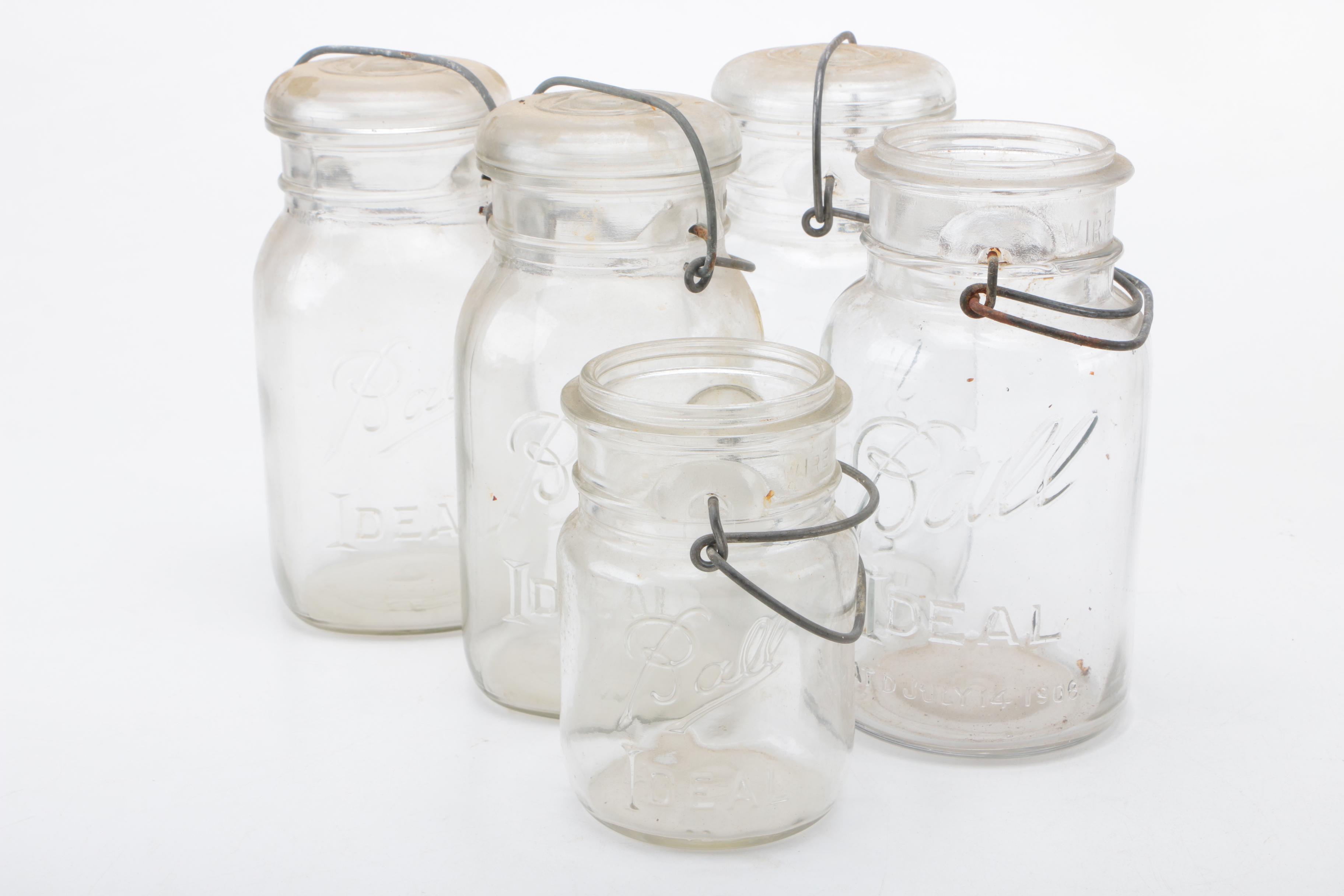 Vintage Glass Mason Jars and Bottles